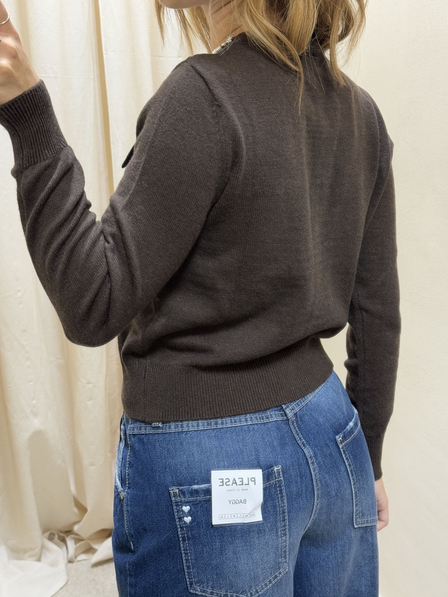 Maglione girocollo con cabochon MyD - GiuGiò | Shop online