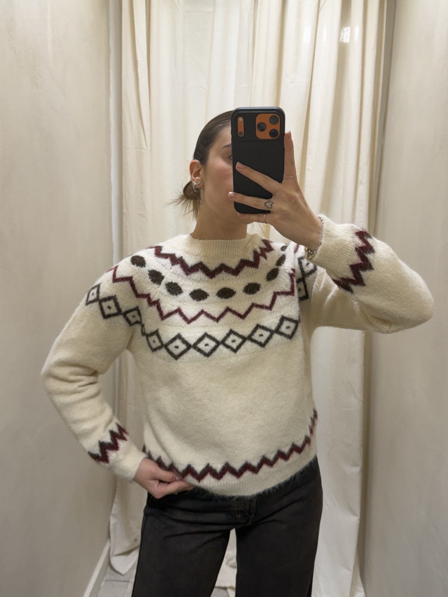 Maglione girocollo disegni geometrici MyD - GiuGiò | Shop online