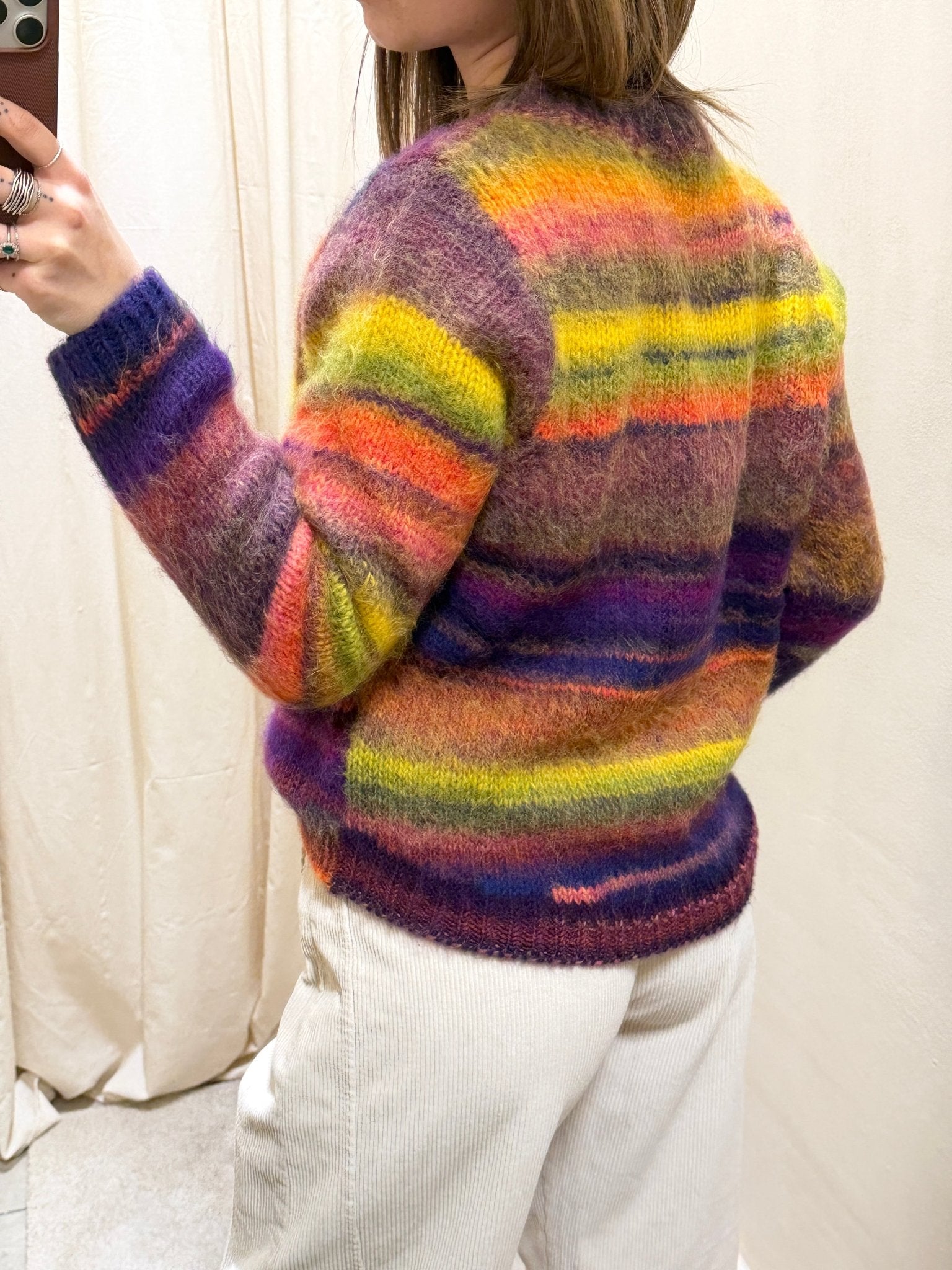 Maglione girocollo garzato multicolor Susy Mix - GiuGiò | Shop online