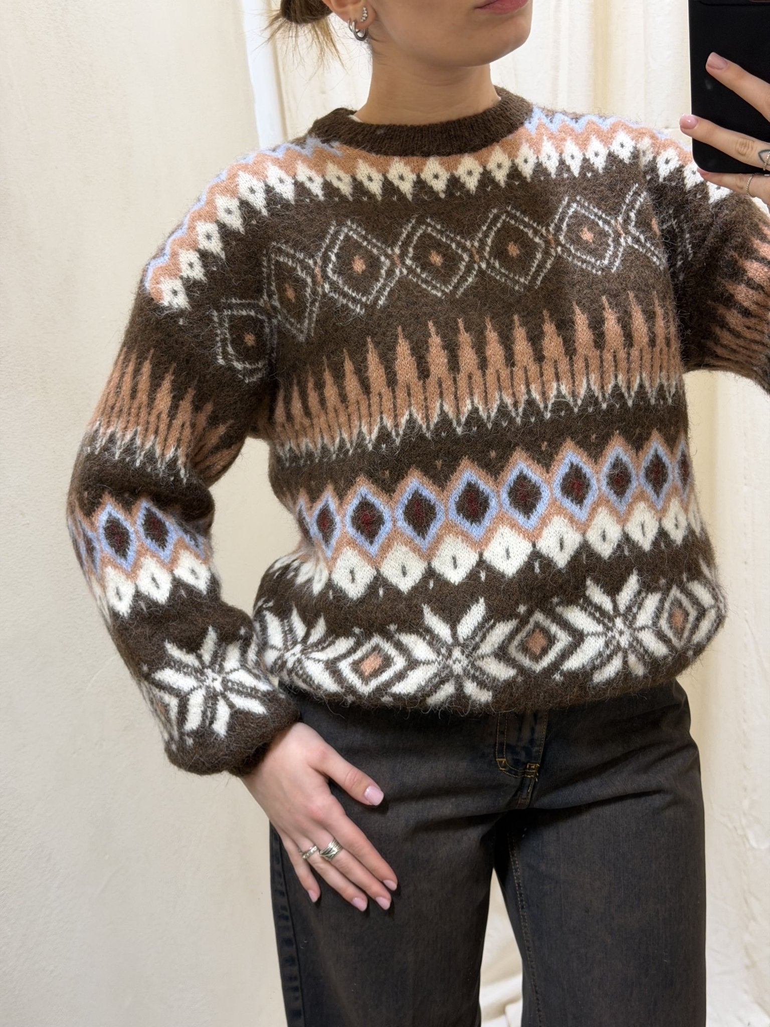 Maglione girocollo jacquard Susy Mix - GiuGiò | Shop online