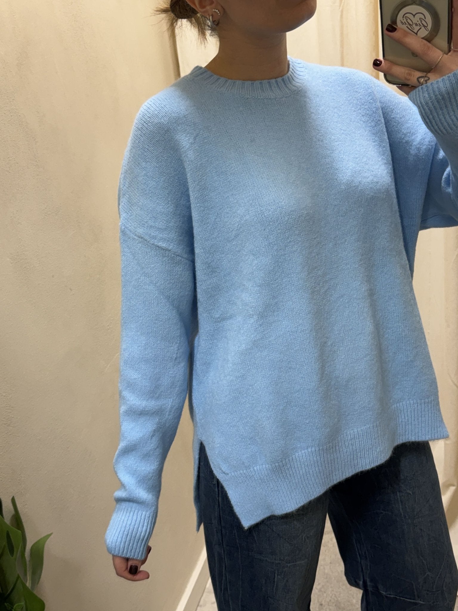 Maglione girocollo over con spacchi HaveOne - GiuGiò | Shop online