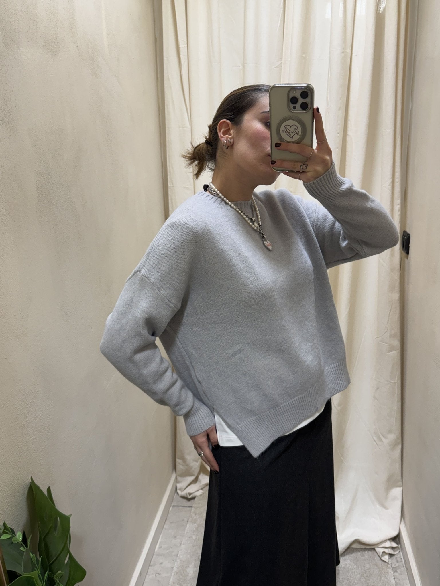 Maglione girocollo over con spacchi HaveOne - GiuGiò | Shop online