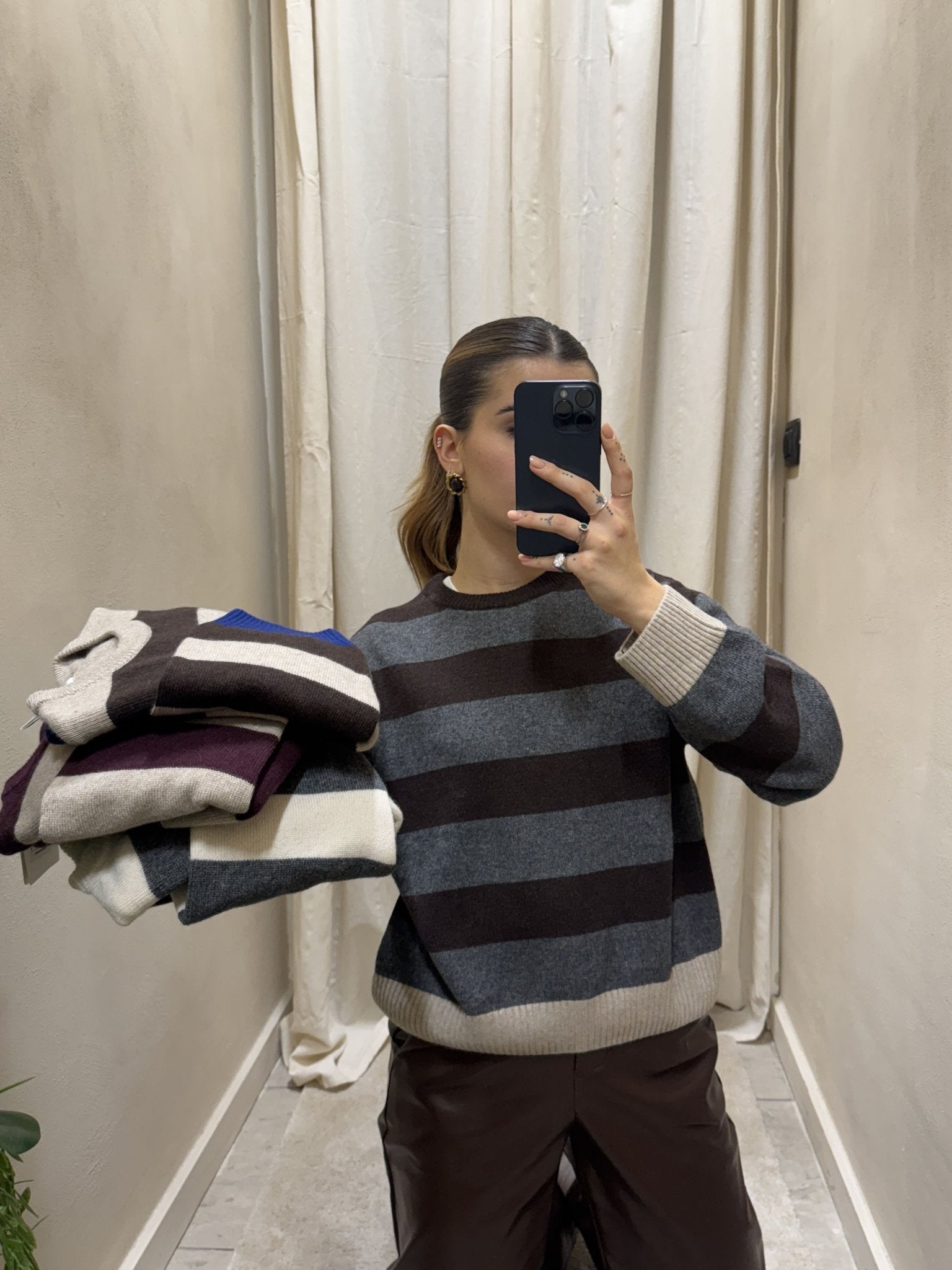 Maglione girocollo rigato Tensione In - GiuGiò | Shop online