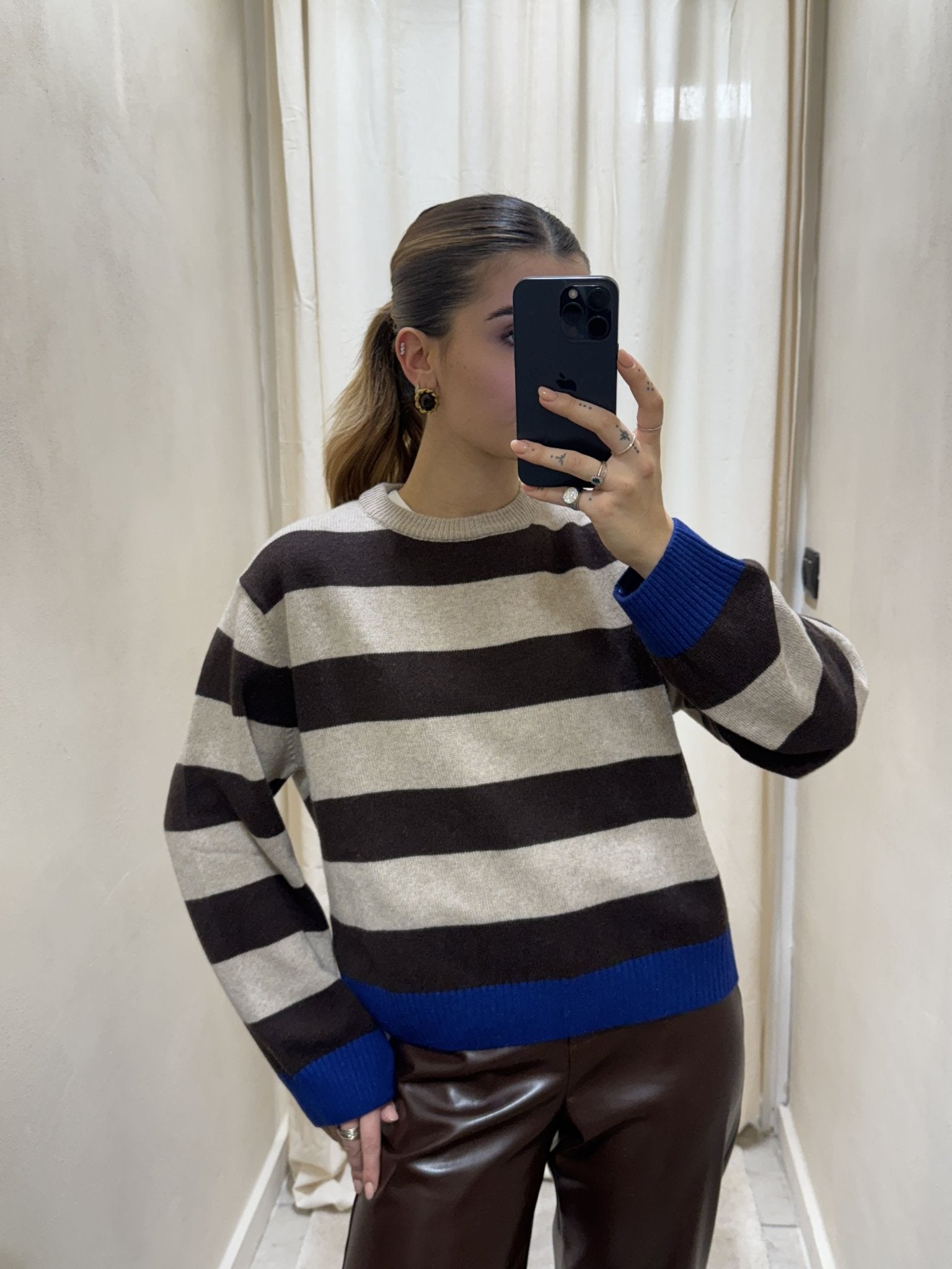 Maglione girocollo rigato Tensione In - GiuGiò | Shop online