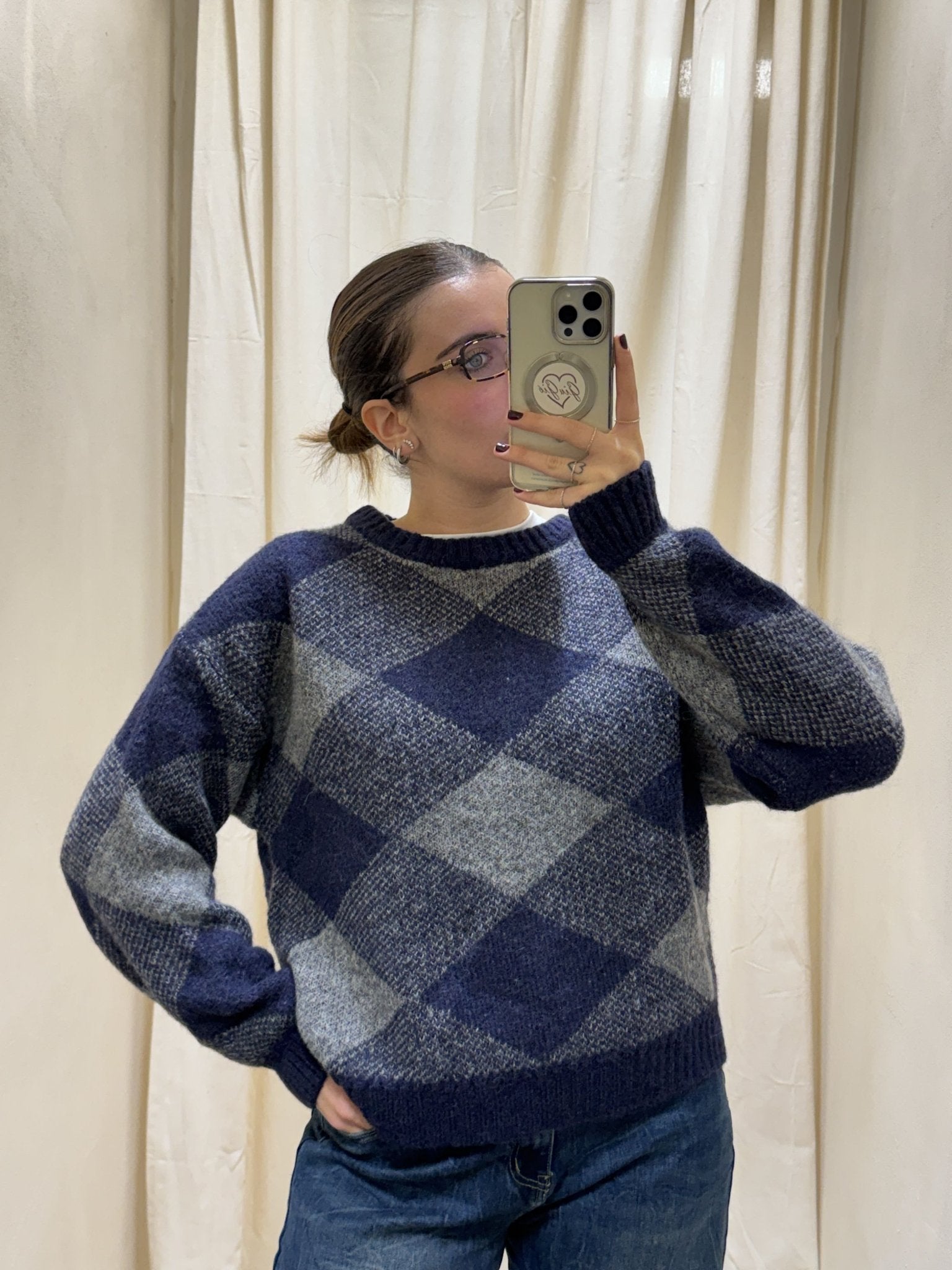 Maglione girocollo stampa rombi MyD - GiuGiò | Shop online