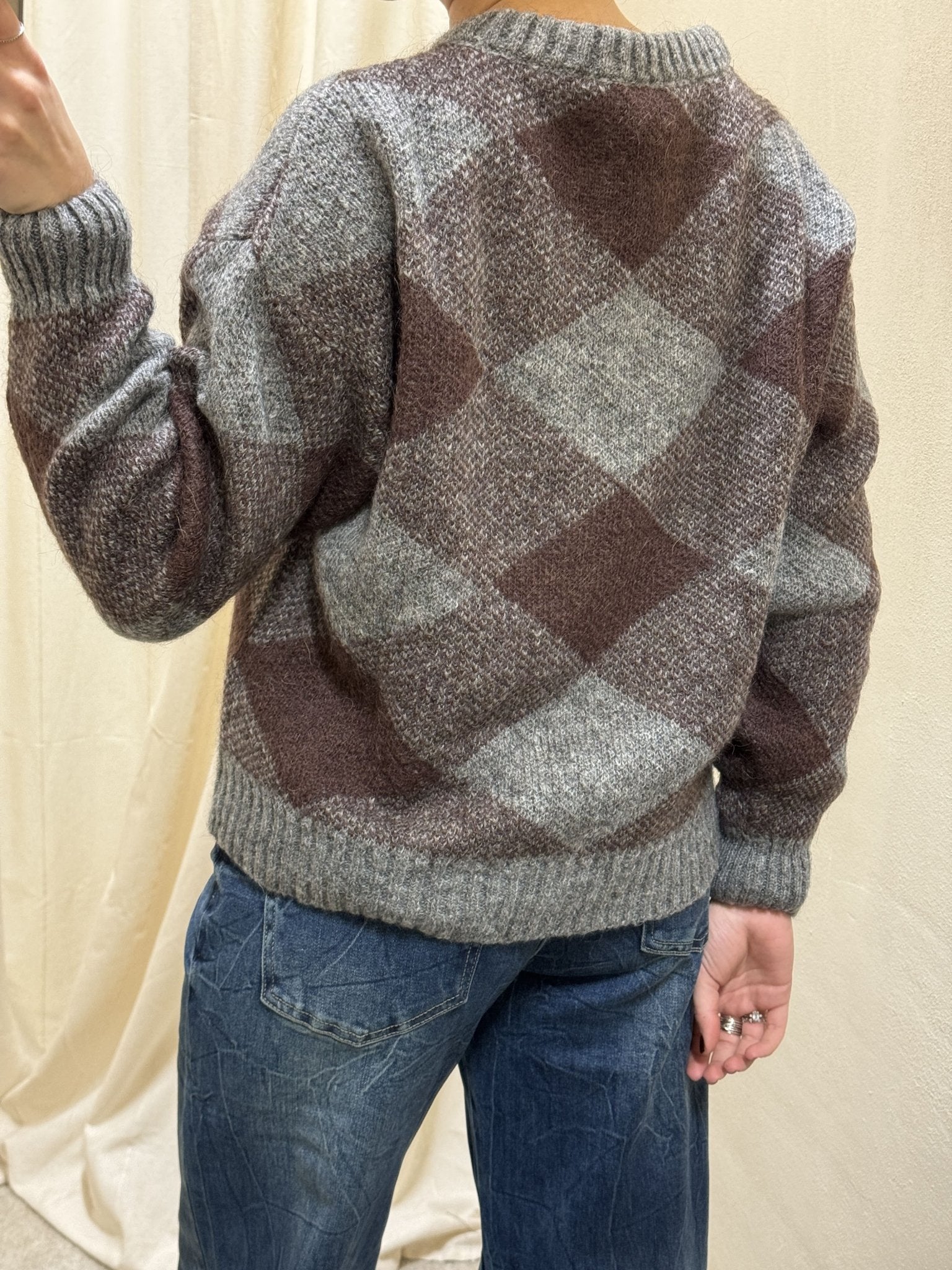 Maglione girocollo stampa rombi MyD - GiuGiò | Shop online