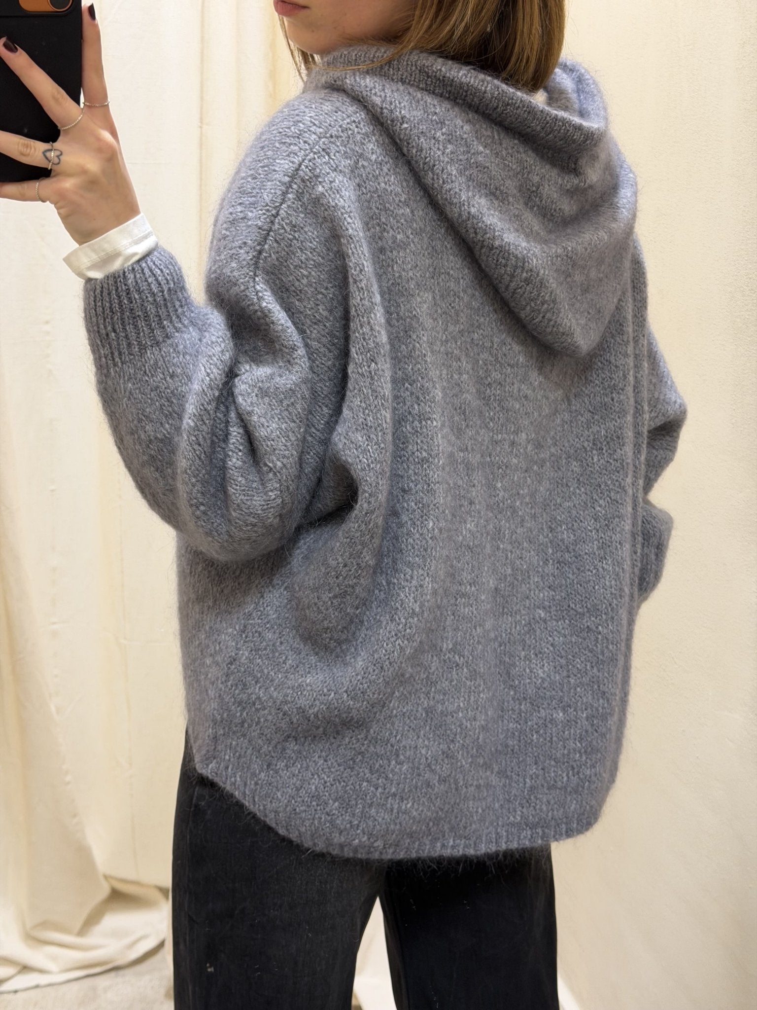 Maglione in mohair con zip e cappuccio Dixie - GiuGiò | Shop online