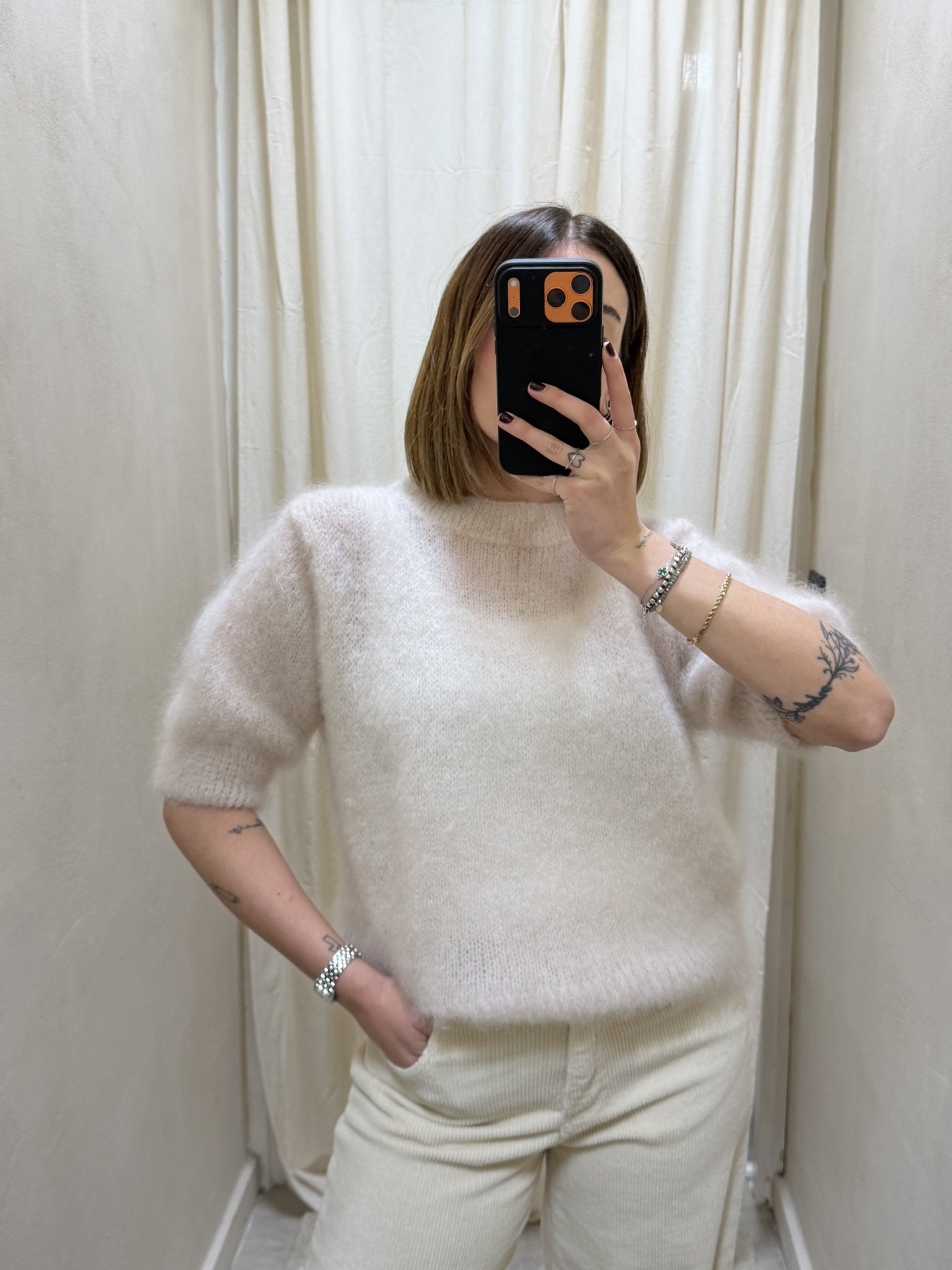 Maglione in mohair manica 3/4 Dixie - GiuGiò | Shop online