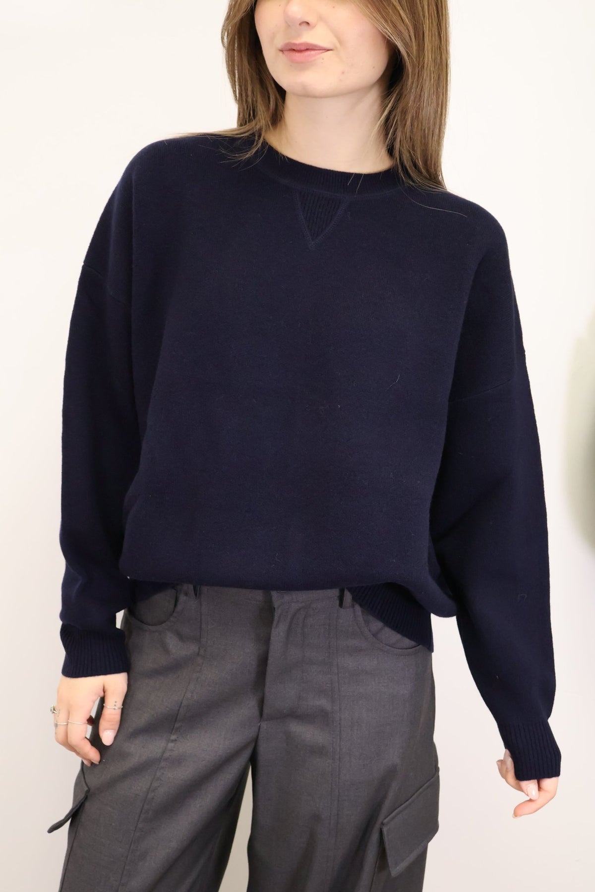 Maglione over 100% lana blu Tensione In - GiuGiò | Shop online