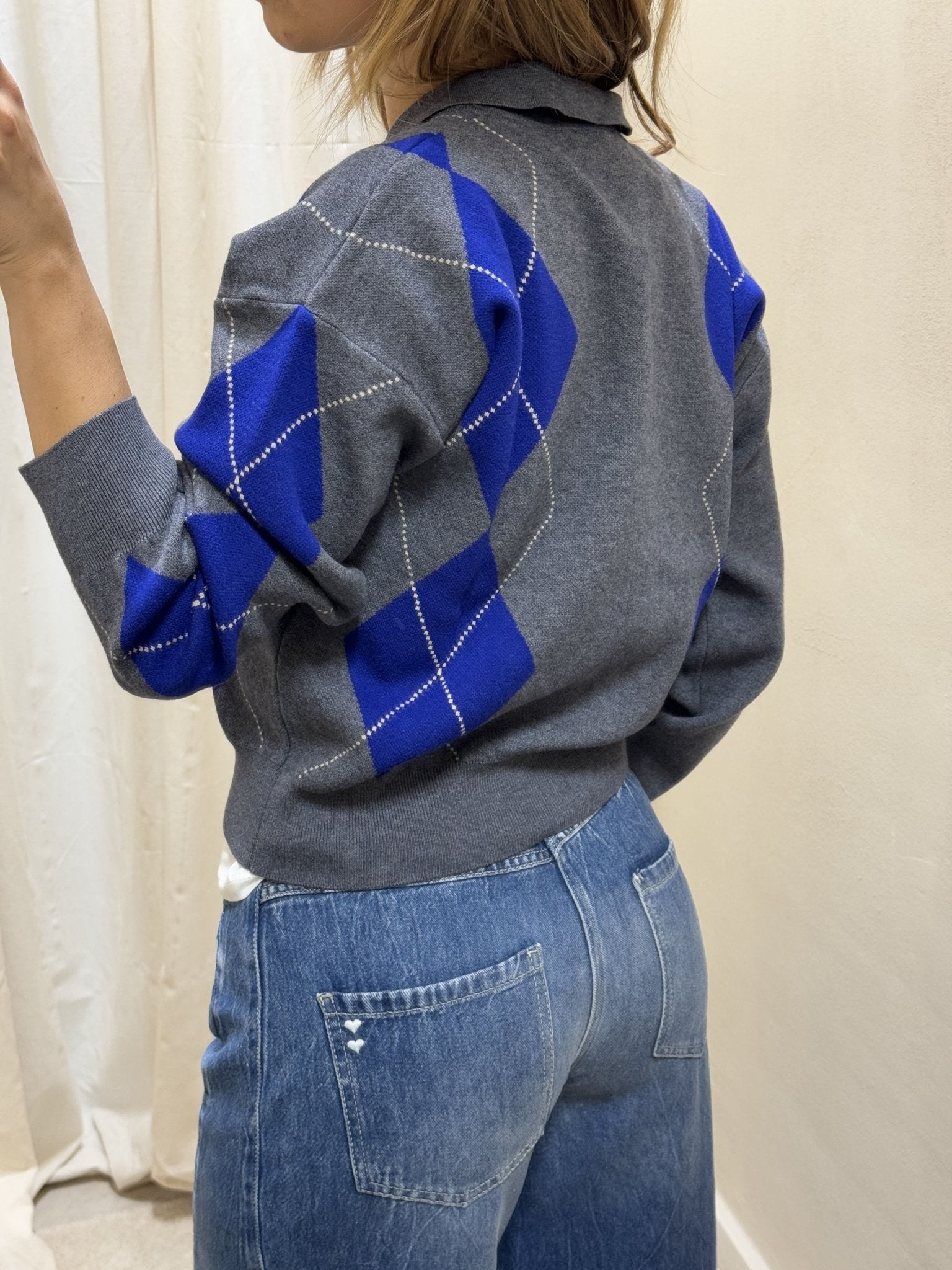 Maglione polo a rombi Dixie - GiuGiò | Shop online