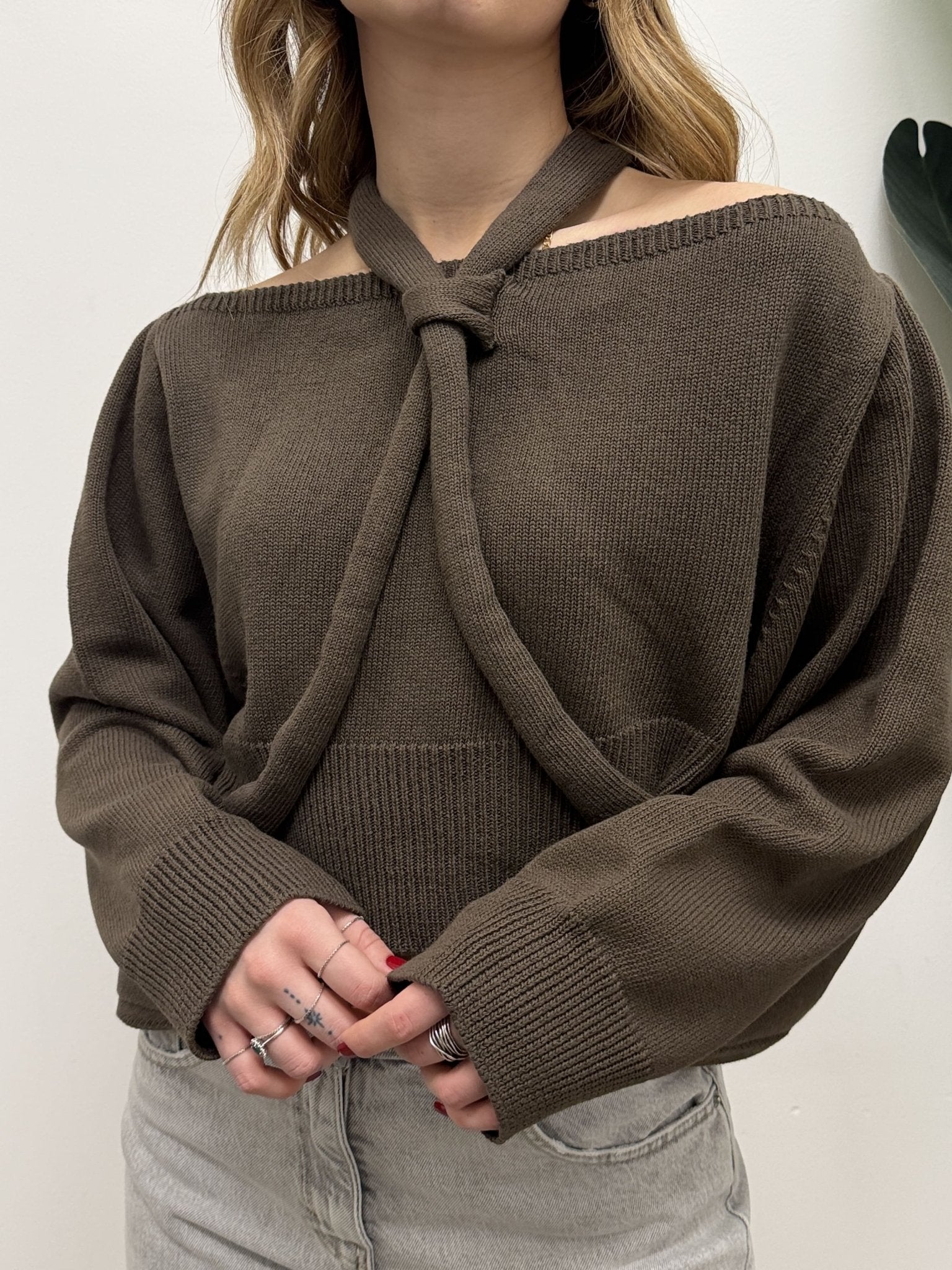 Maglione shiffer con nodo HaveOne - GiuGiò | Shop online