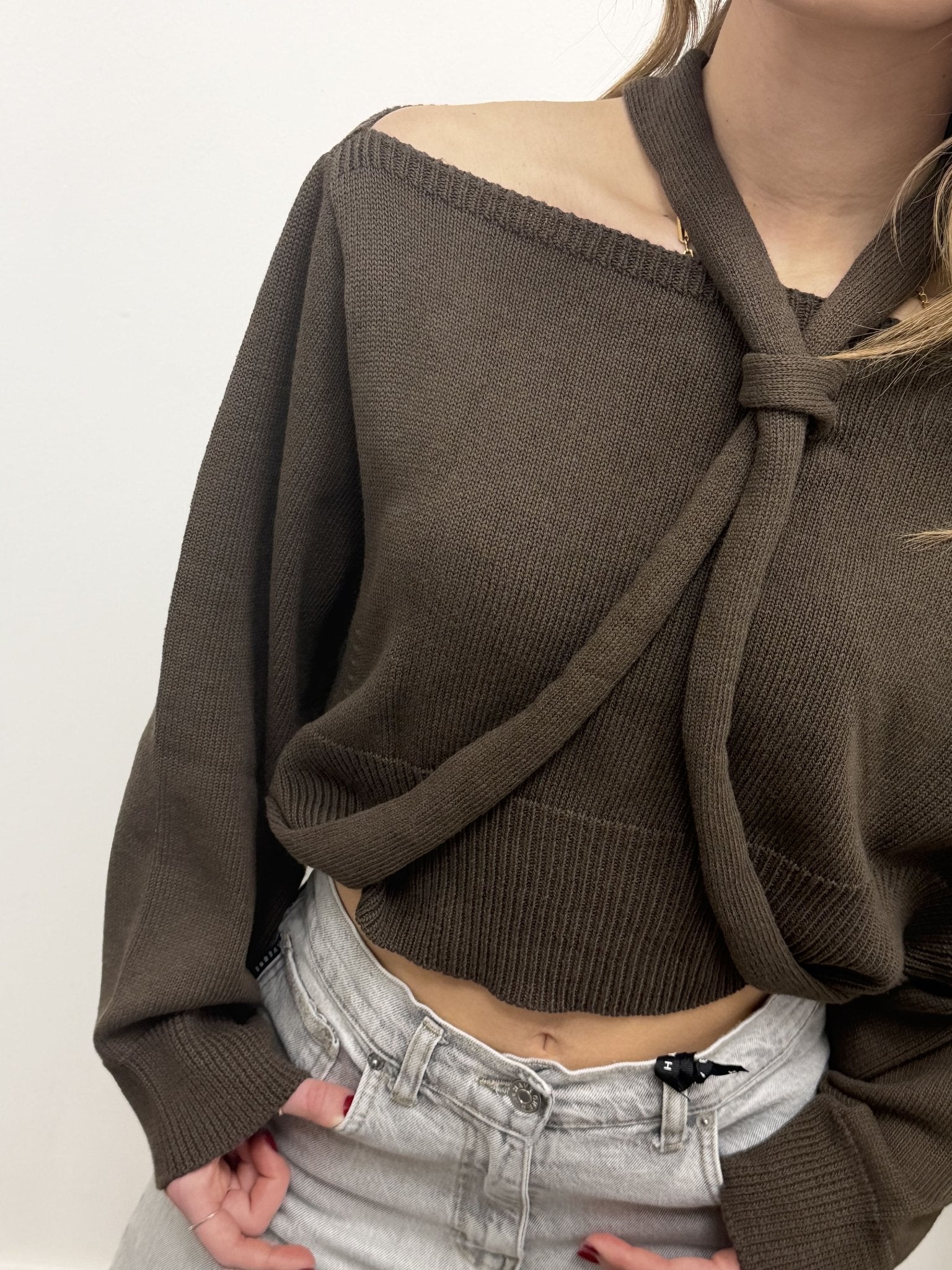 Maglione shiffer con nodo HaveOne - GiuGiò | Shop online