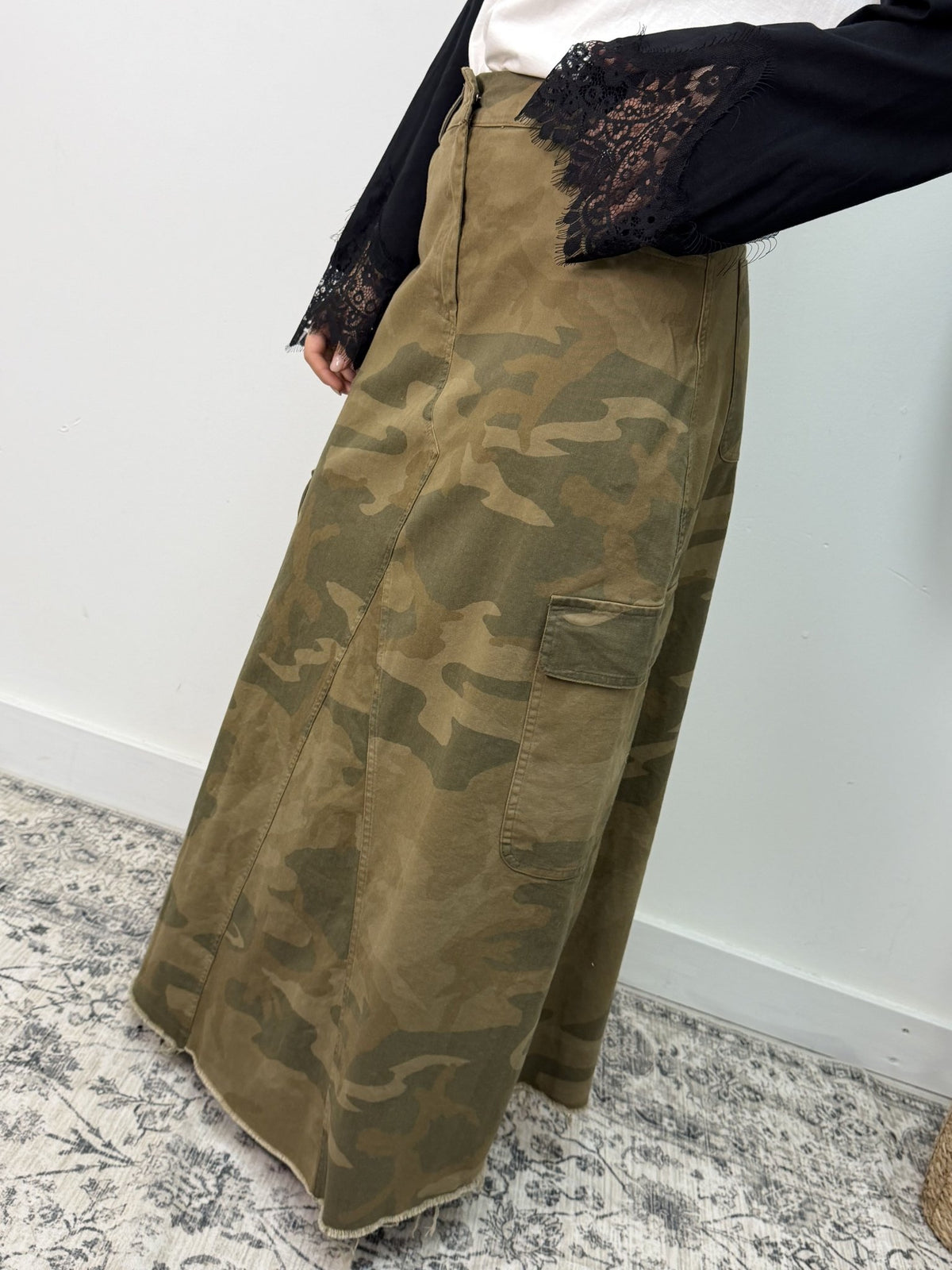 Maxi gonna cargo stampa camouflage MyD - GiuGiò | Shop online