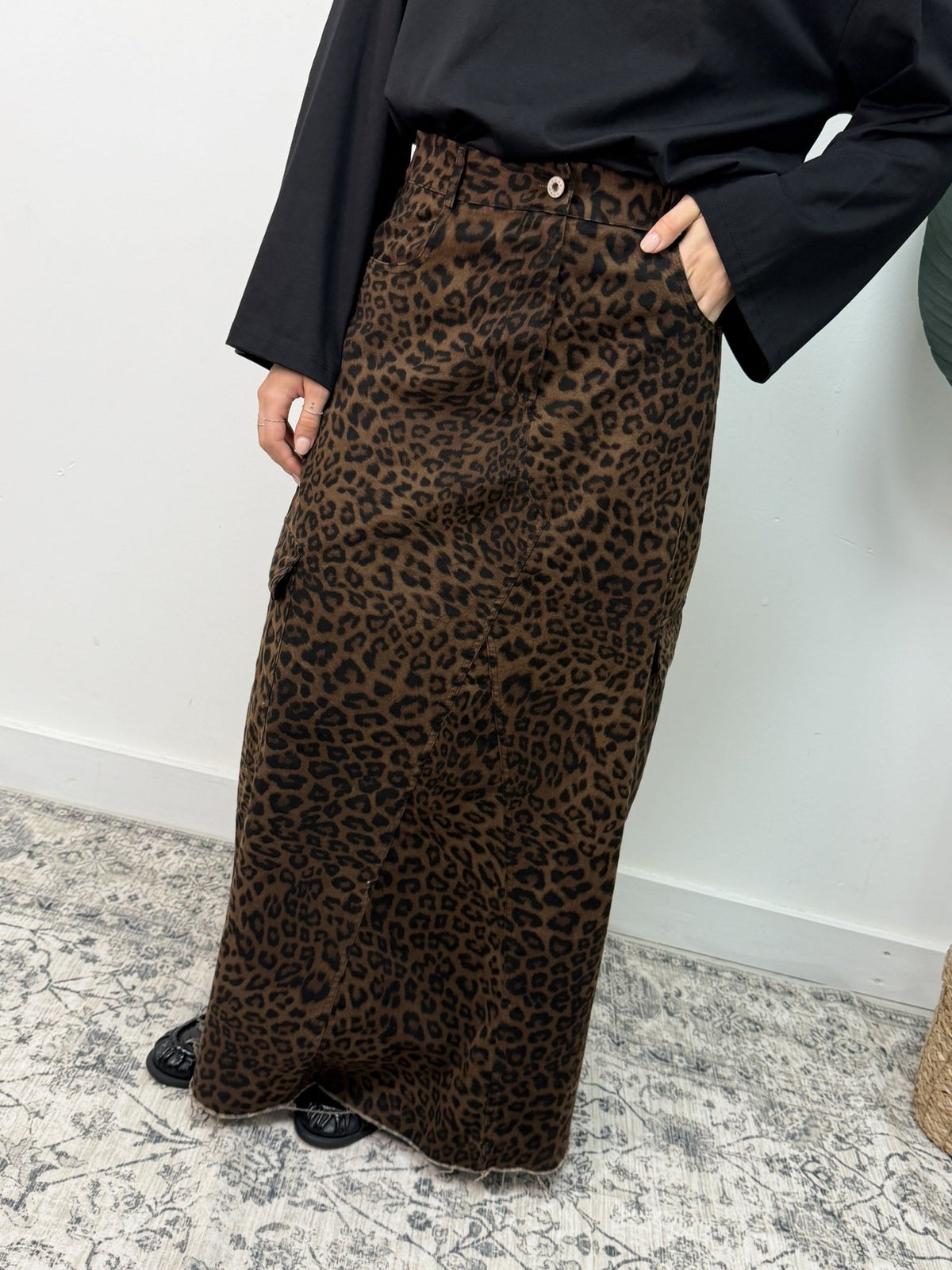 Maxi gonna cargo stampa maculata MyD - GiuGiò | Shop online