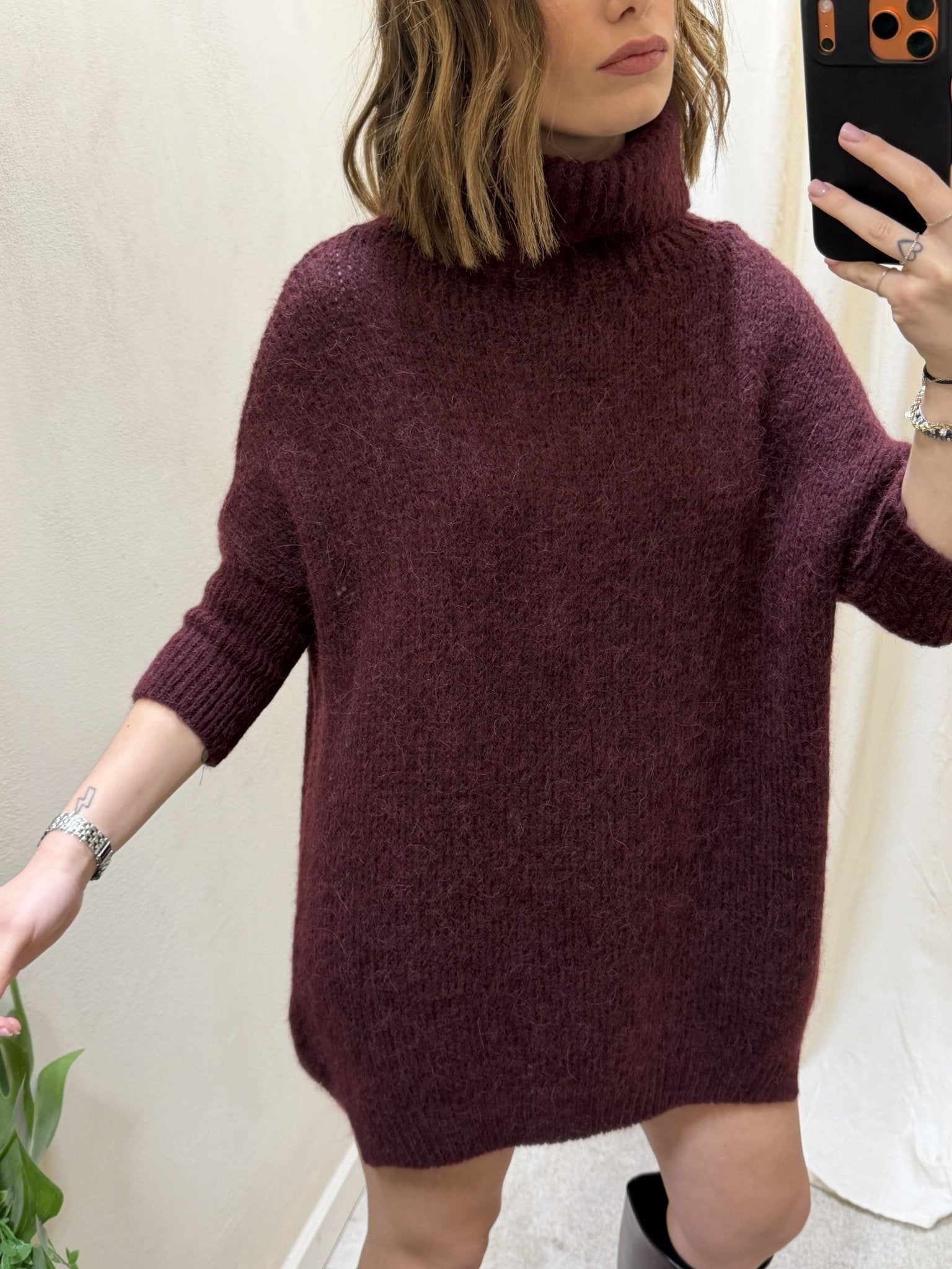 Maxi - pull collo alto con spacchetti Imperial - GiuGiò | Shop online