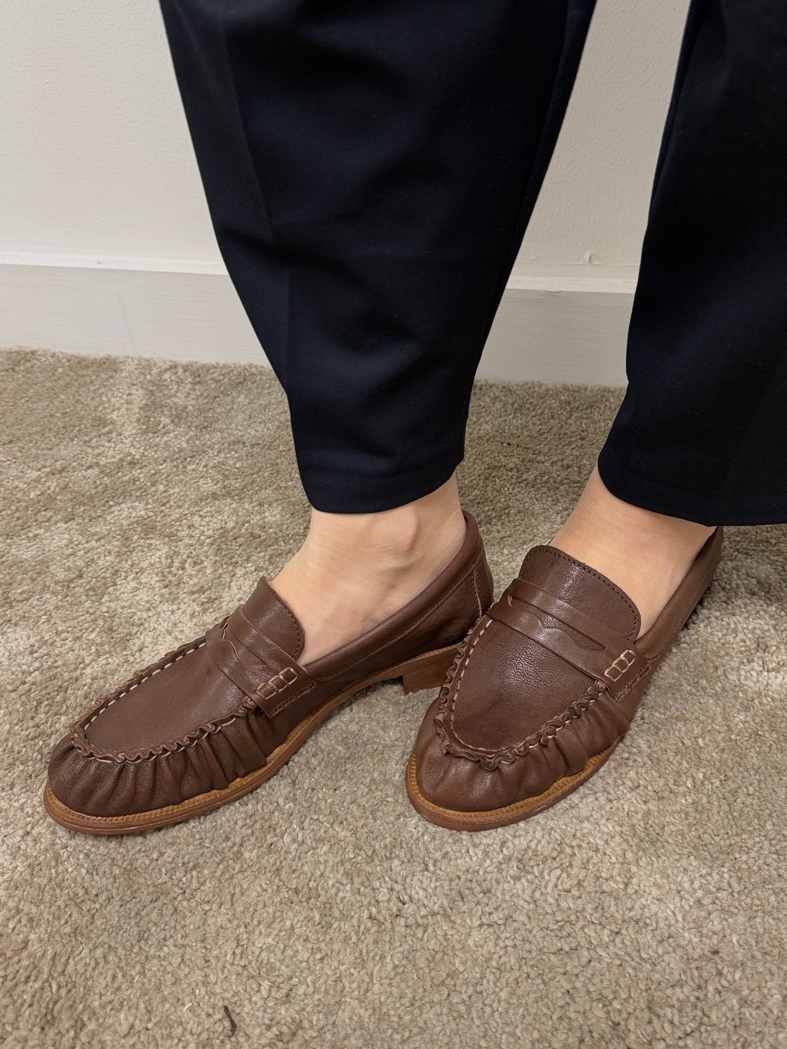 Mocassino in pelle marrone Via Mondana - GiuGiò | Shop online