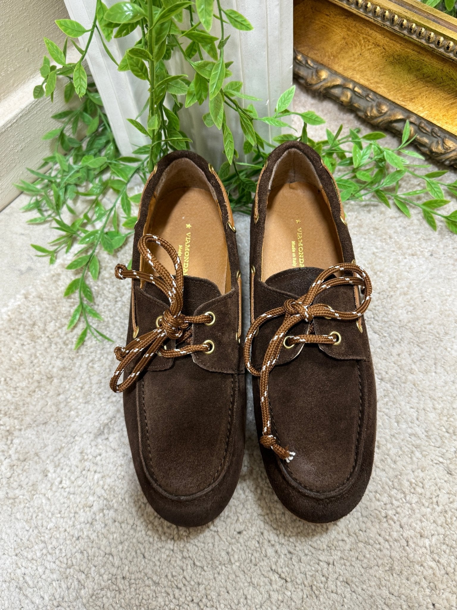 Mocassino in pelle scamosciata laccio nautico Via Mondana - GiuGiò | Shop online