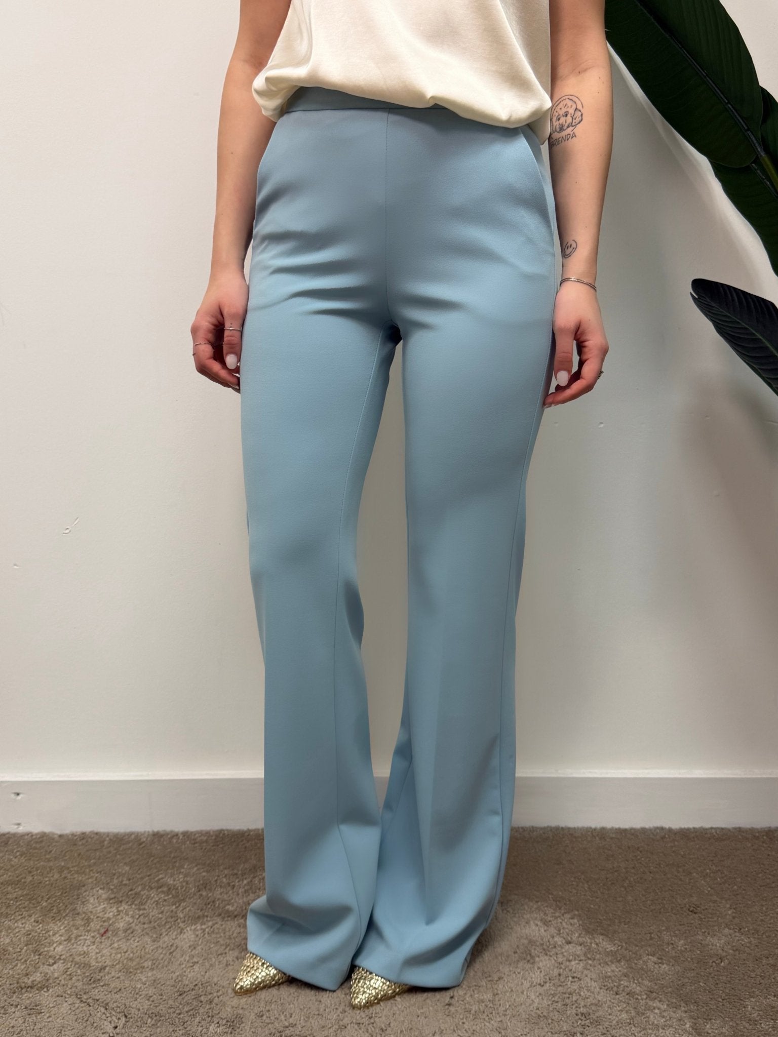 Pantalone a zampa in crêpe Imperial - GiuGiò | Shop online