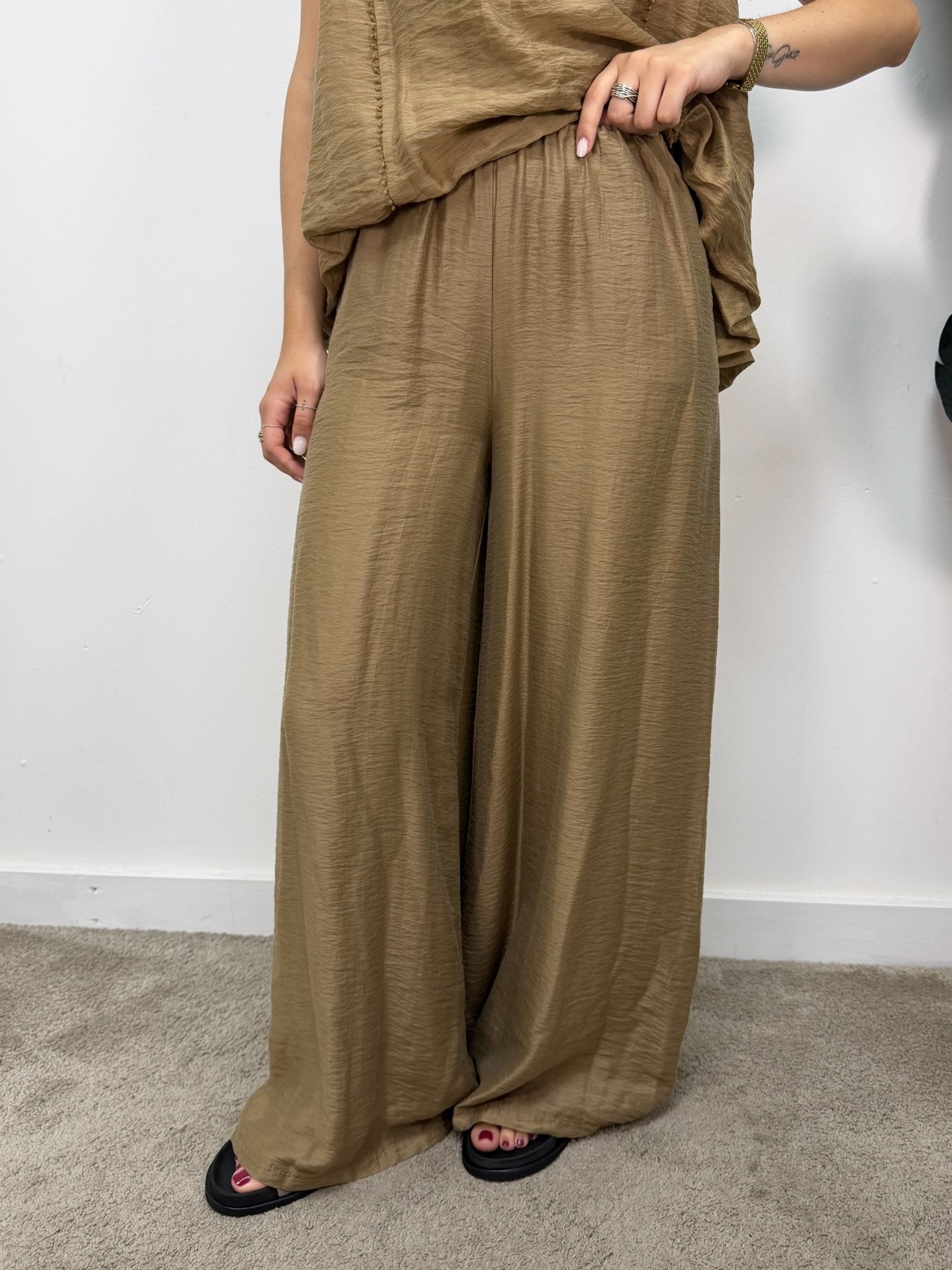 Pantalone ampio lino e lyocell MyD - GiuGiò | Shop online