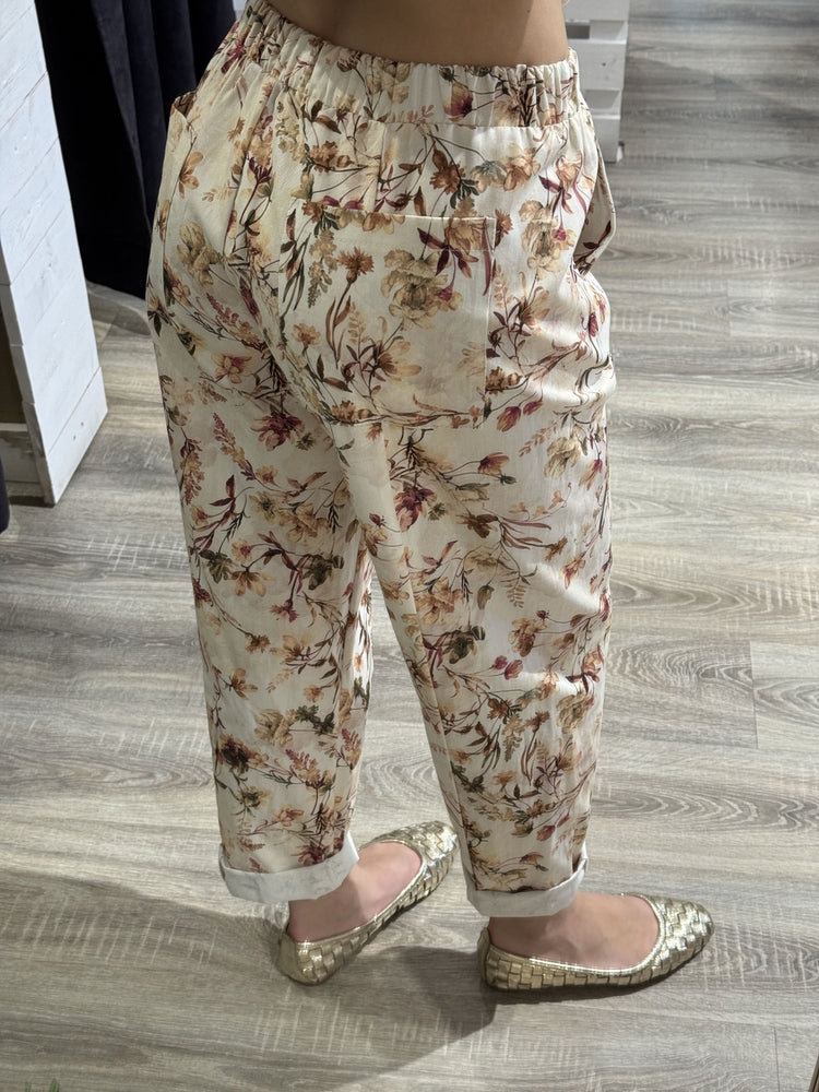Pantalone baggy stampa fiori Susy Mix - GiuGiò | Shop online