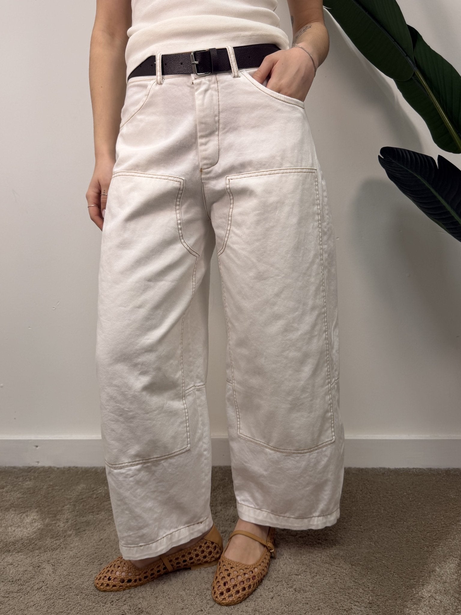 Pantalone balloon western con impunture a contrasto Susy Mix - GiuGiò | Shop online