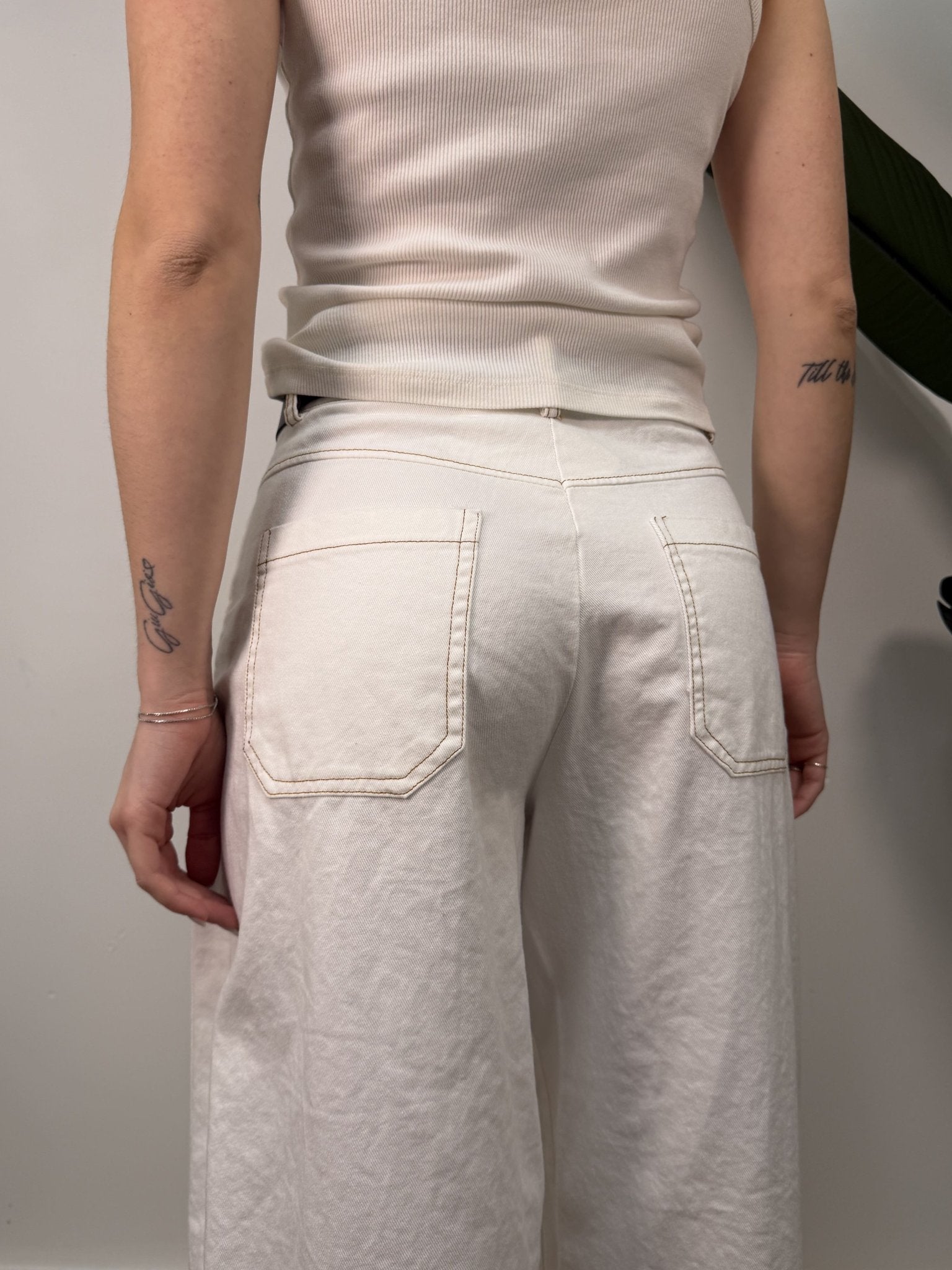 Pantalone balloon western con impunture a contrasto Susy Mix - GiuGiò | Shop online
