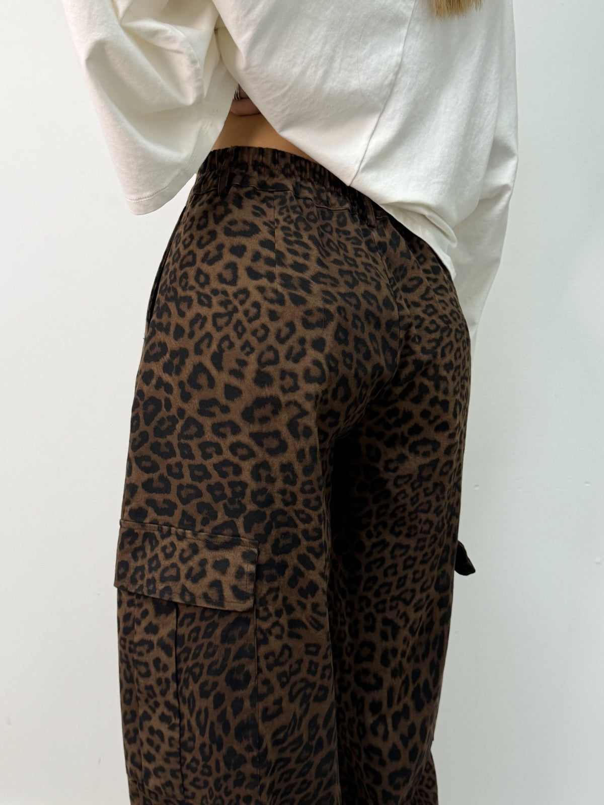Pantalone barrel cargo stampa maculata MyD - GiuGiò | Shop online