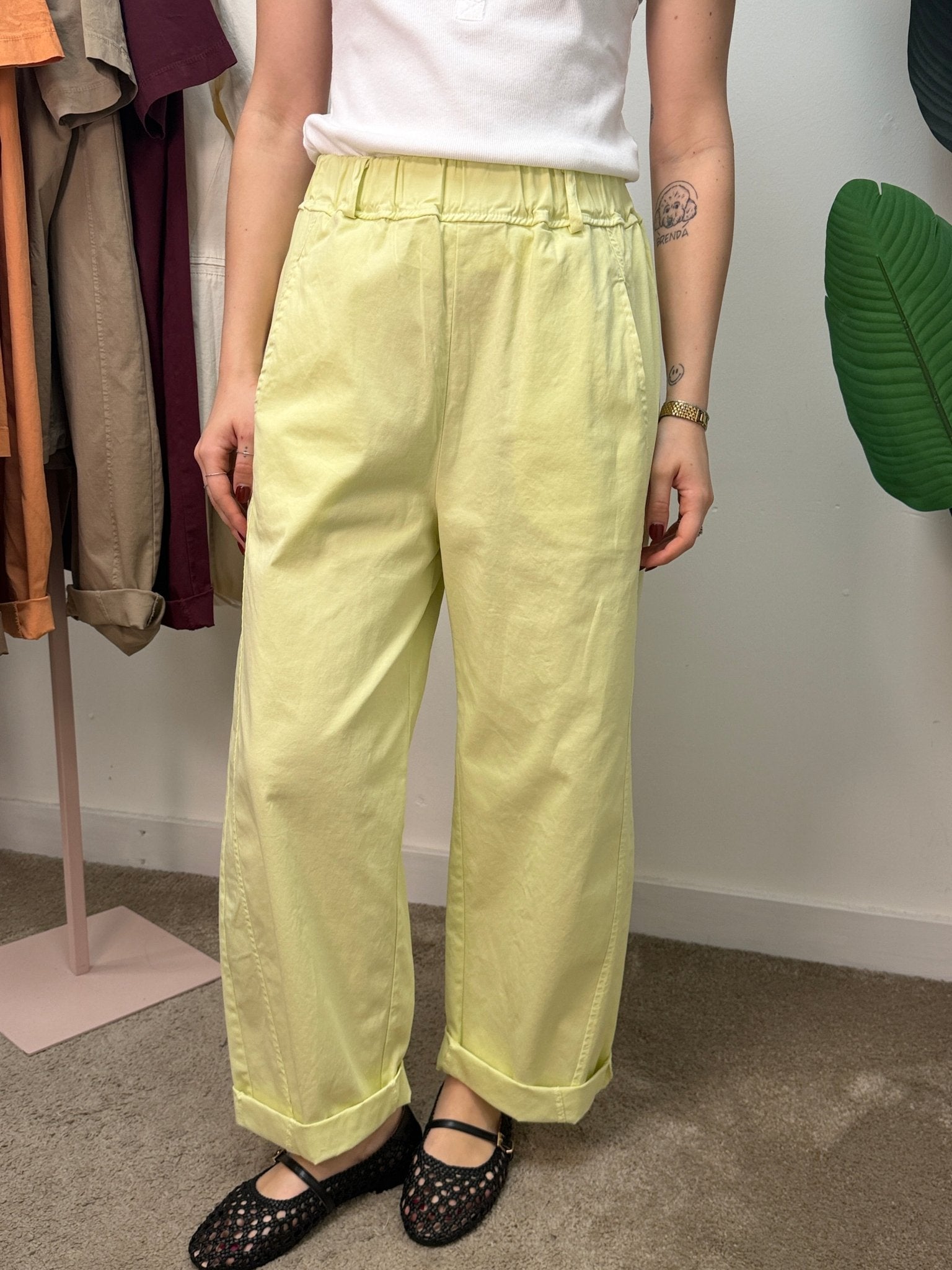 Pantalone barrel elastico in vita MyD x GiuGió - GiuGiò | Shop online