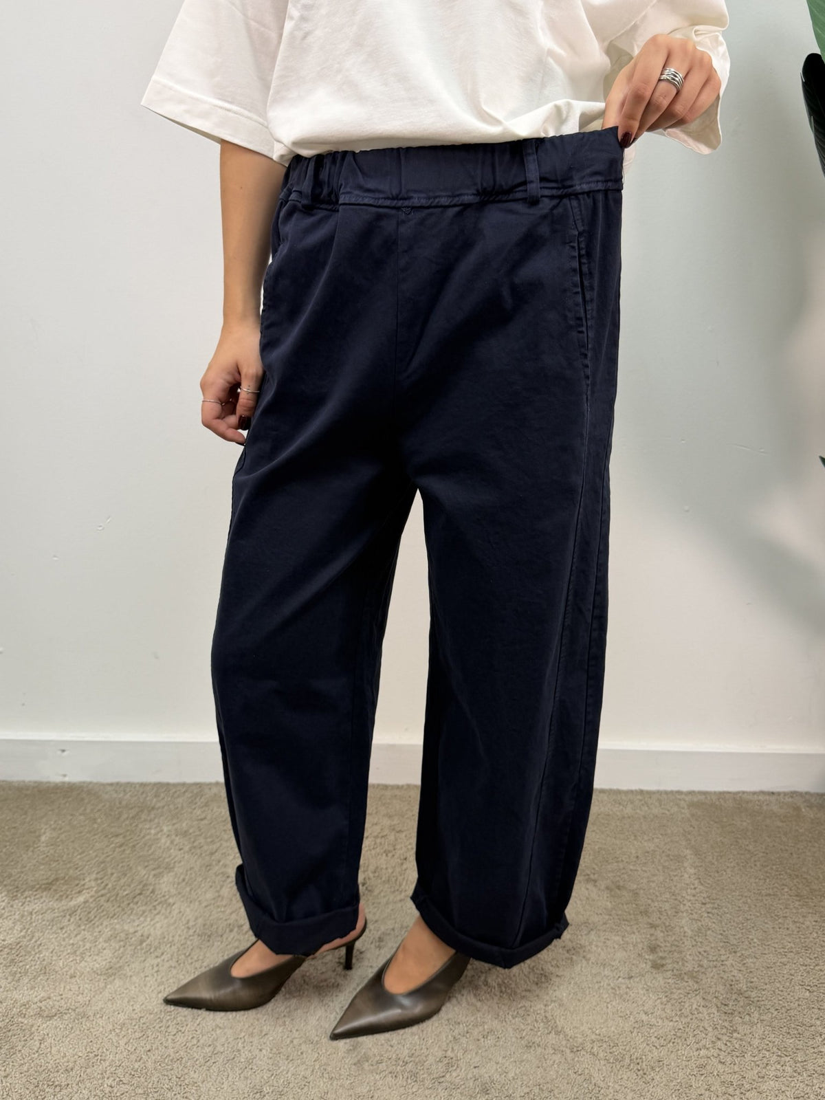 Pantalone barrel in cotone gabardine MyD - GiuGiò | Shop online
