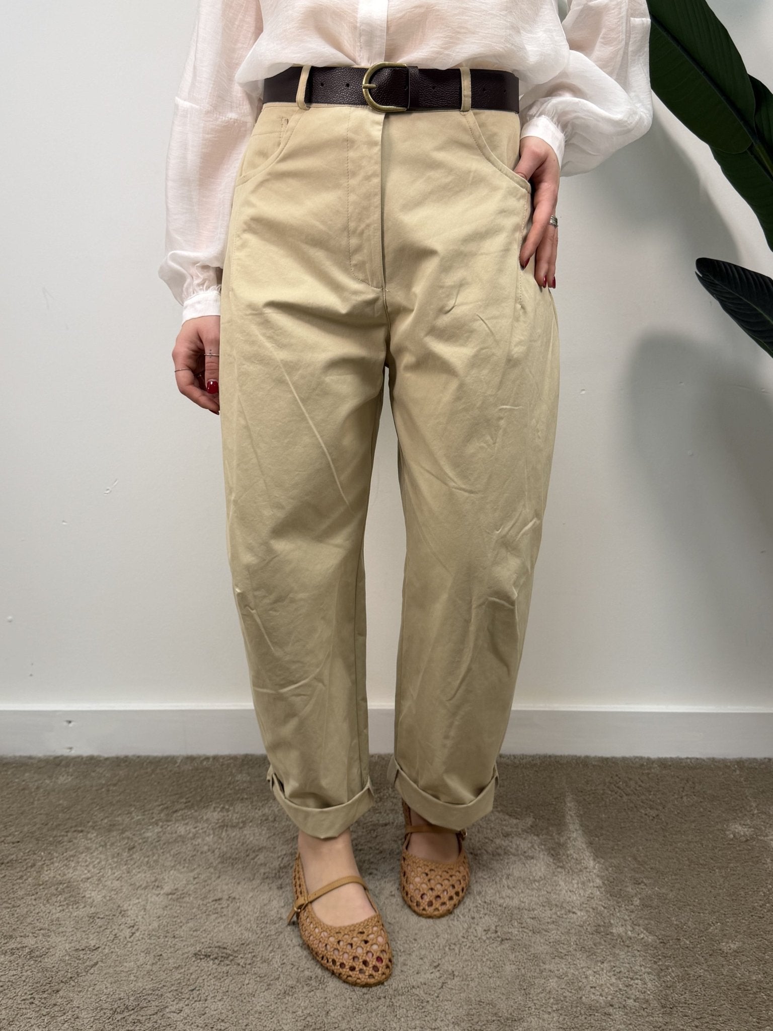 Pantalone barrel in cotone VICOLO - GiuGiò | Shop online