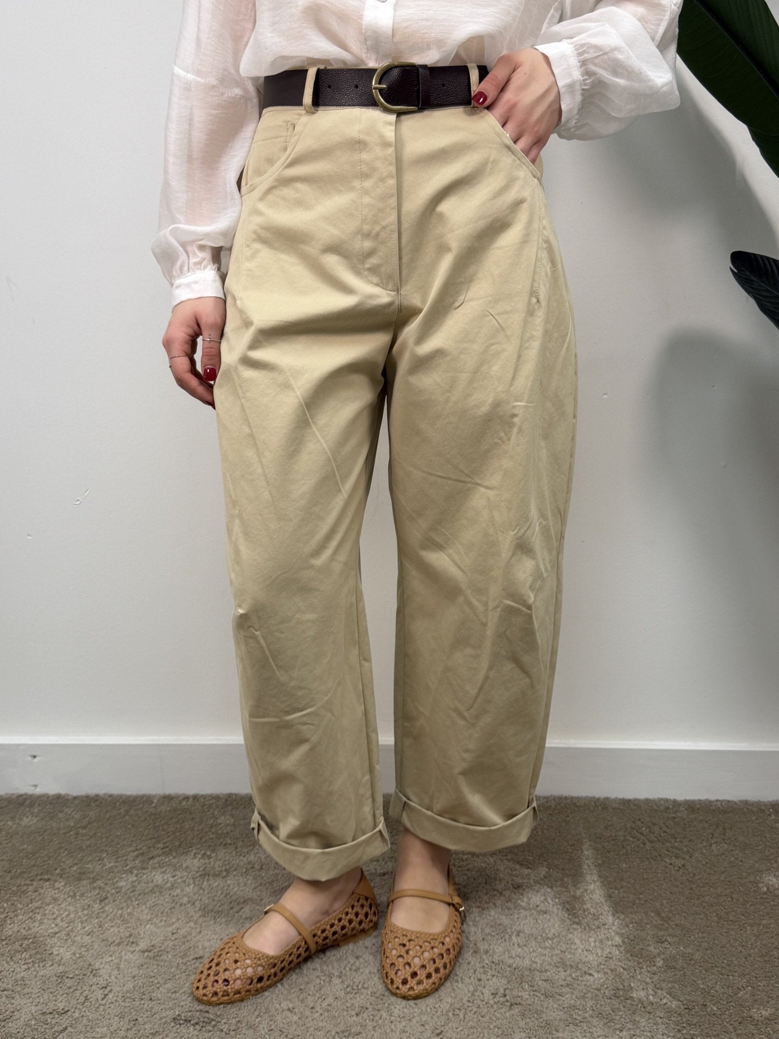 Pantalone barrel in cotone VICOLO - GiuGiò | Shop online