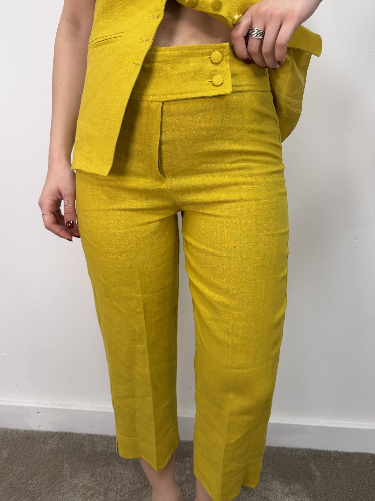 Pantalone capri 100% lino VICOLO - GiuGiò | Shop online