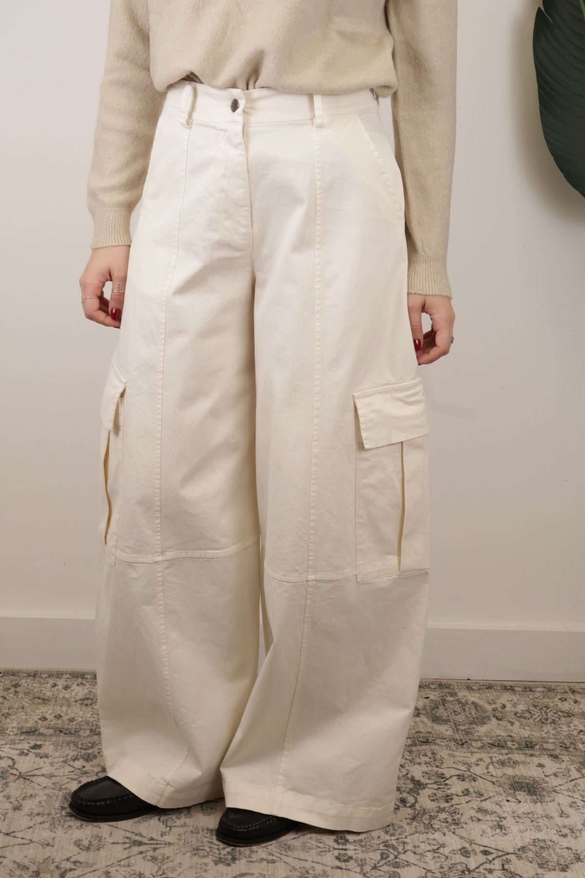 Pantalone cargo in gabardine Susy Mix - GiuGiò | Shop online