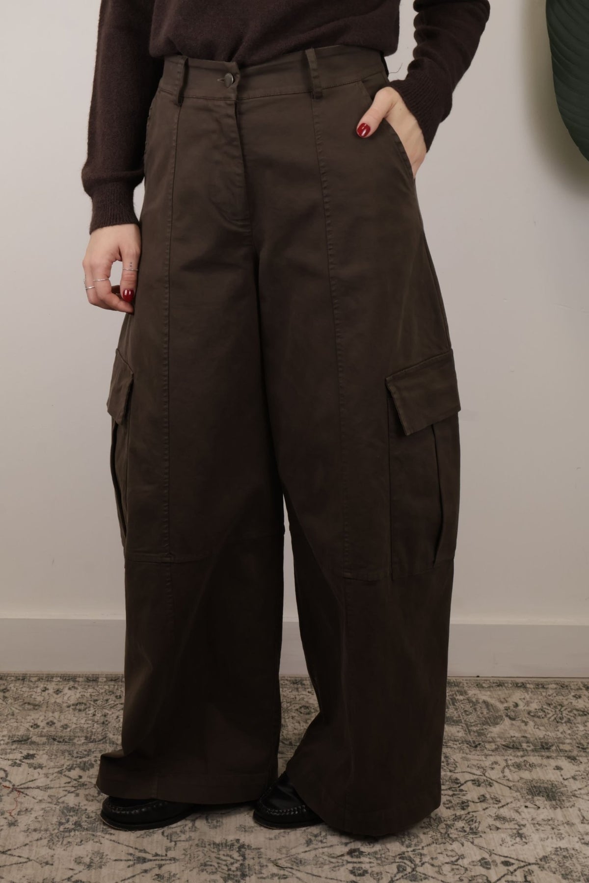 Pantalone cargo in gabardine Susy Mix - GiuGiò | Shop online