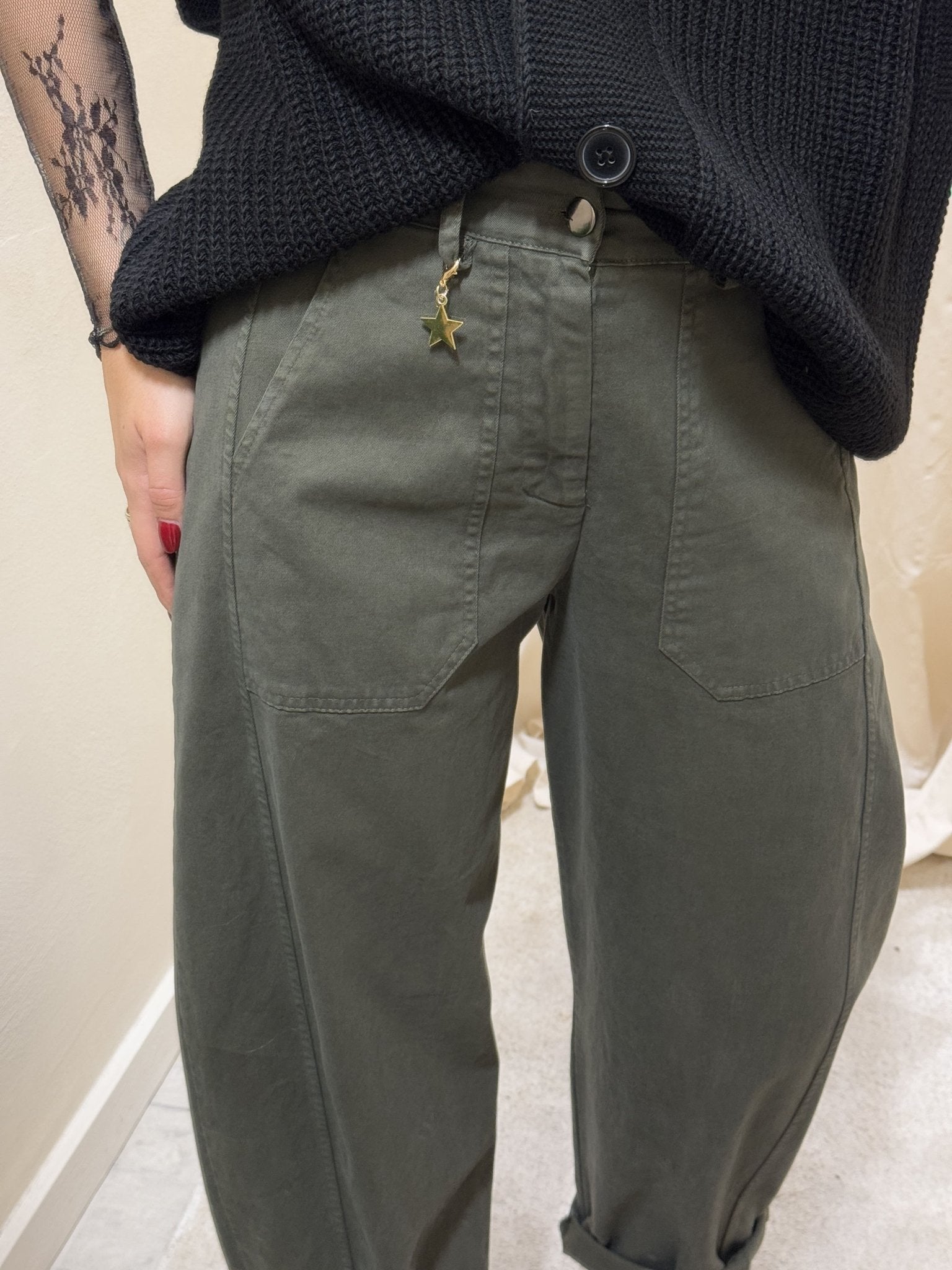 Pantalone carrot in cotone Susy Mix - GiuGiò | Shop online