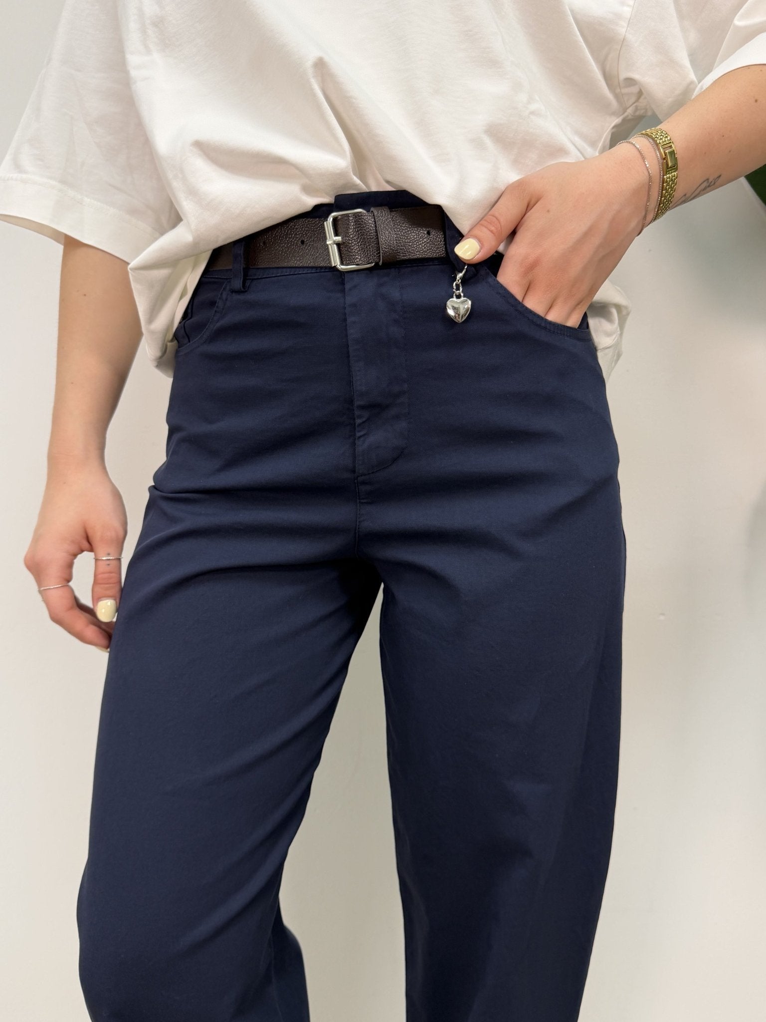 Pantalone cuoricino modello carrot Susy Mix - GiuGiò | Shop online