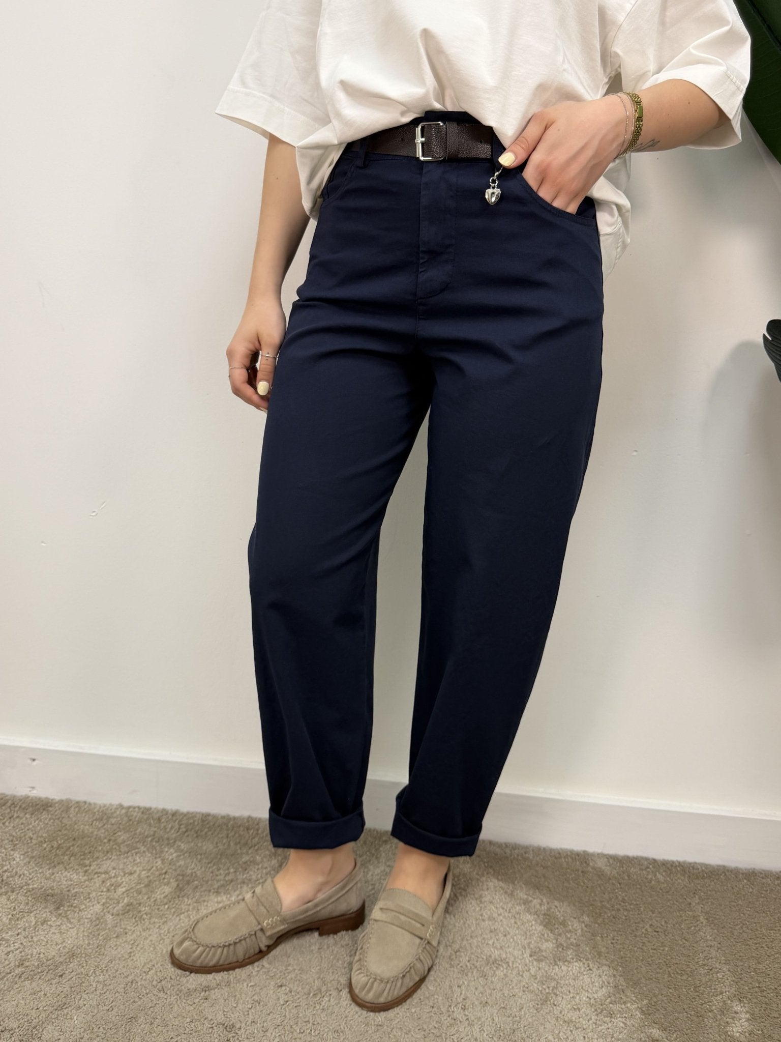 Pantalone cuoricino modello carrot Susy Mix - GiuGiò | Shop online