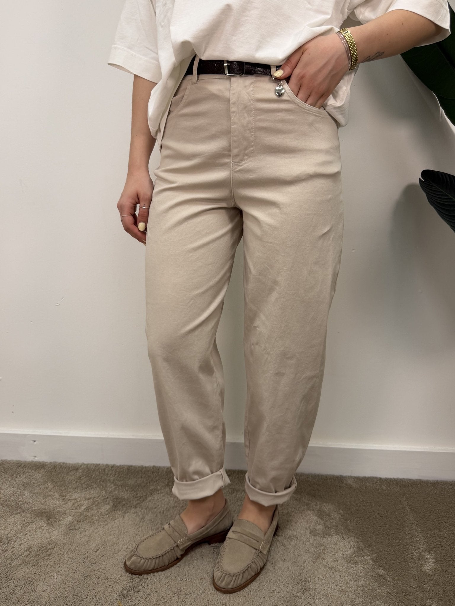 Pantalone cuoricino modello carrot Susy Mix - GiuGiò | Shop online