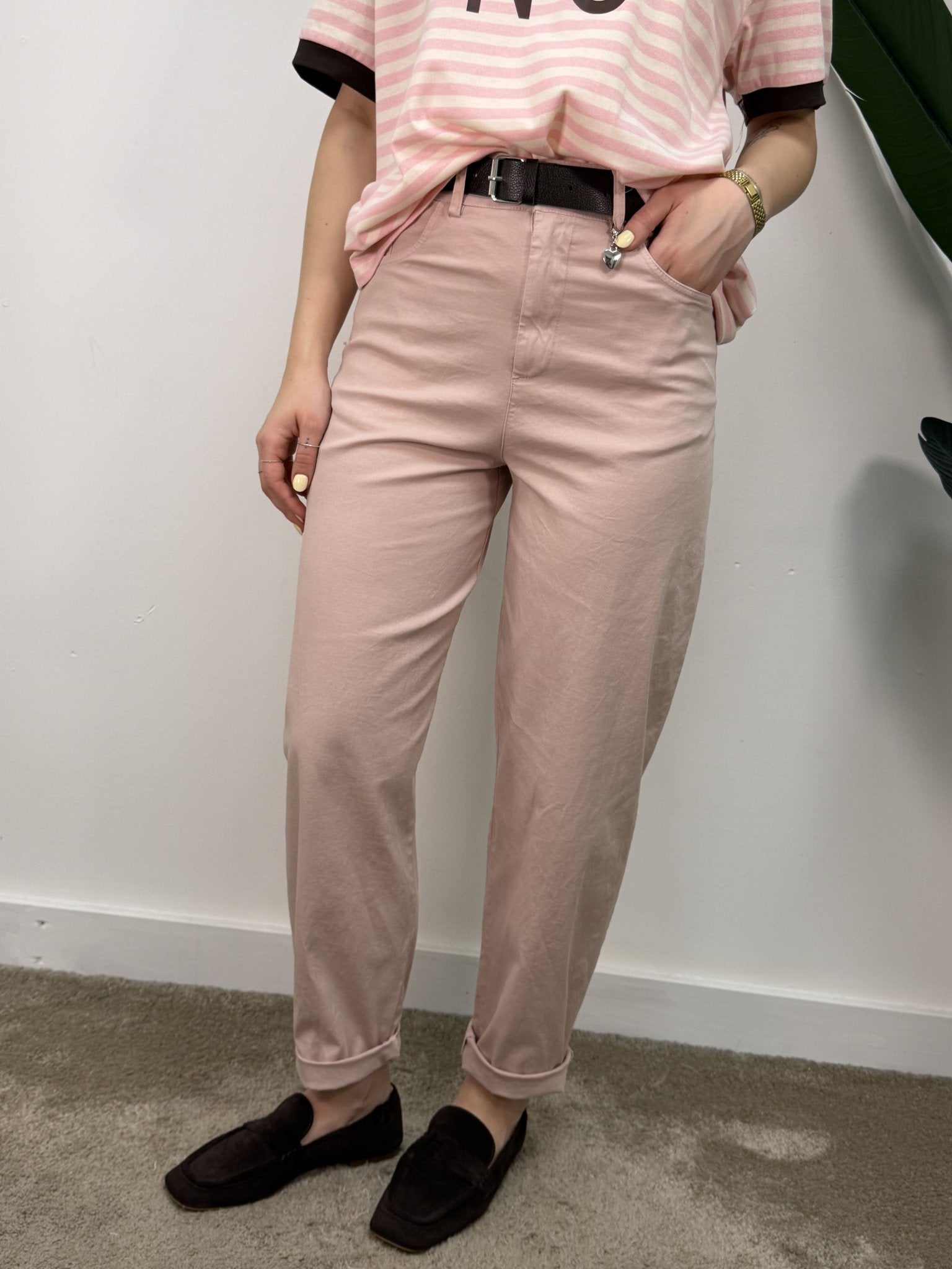 Pantalone cuoricino modello carrot Susy Mix - GiuGiò | Shop online