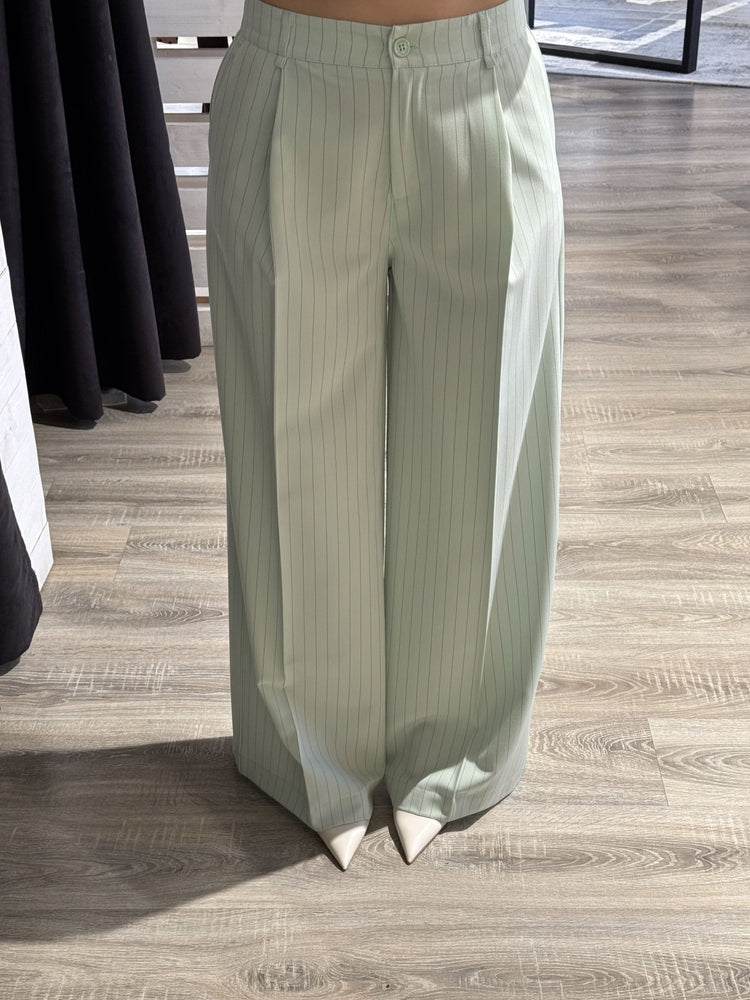 Pantalone fluido gessato con pinces Please - GiuGiò | Shop online
