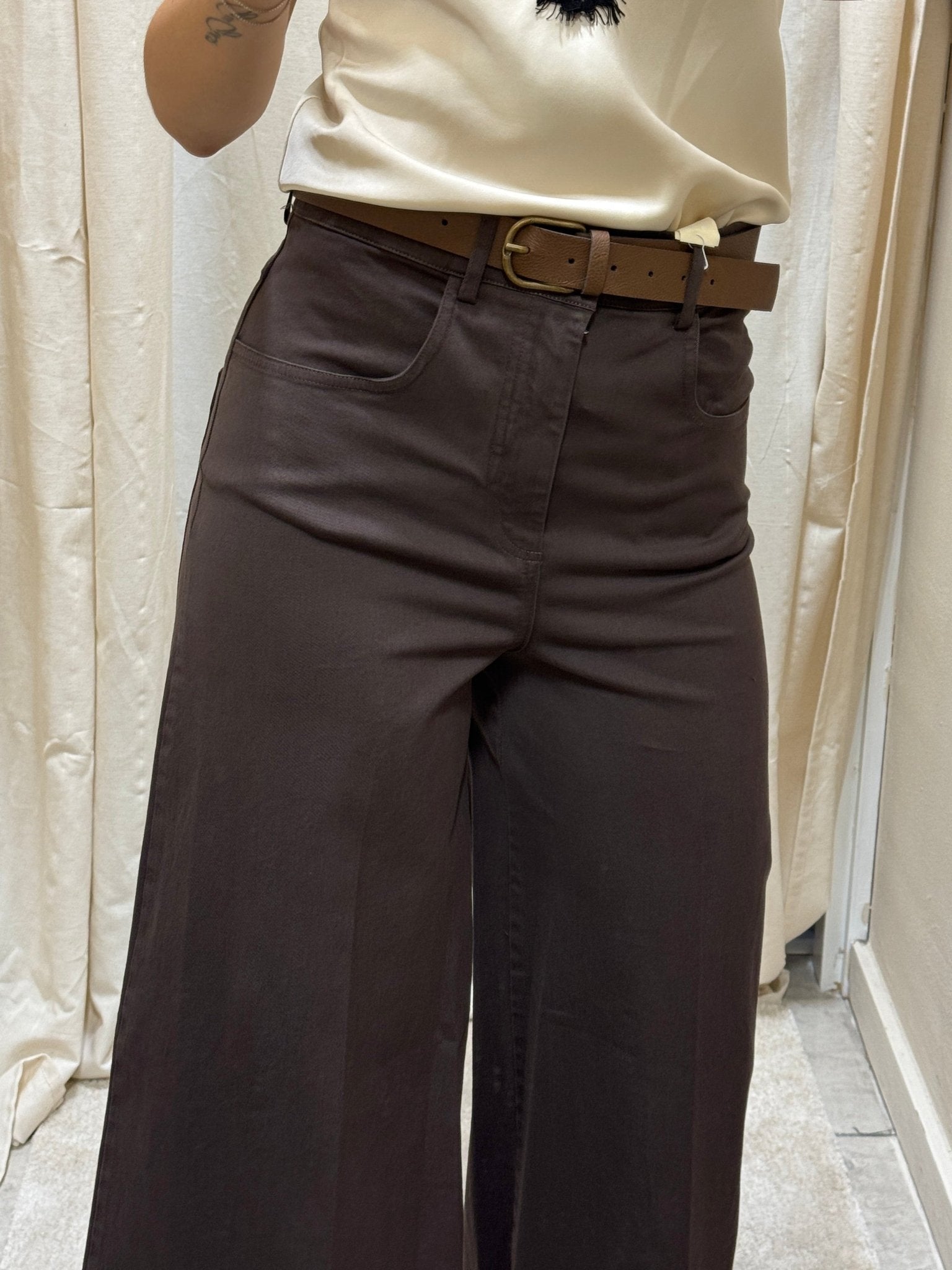 Pantalone gamba ampia in cotone Tensione In - GiuGiò | Shop online