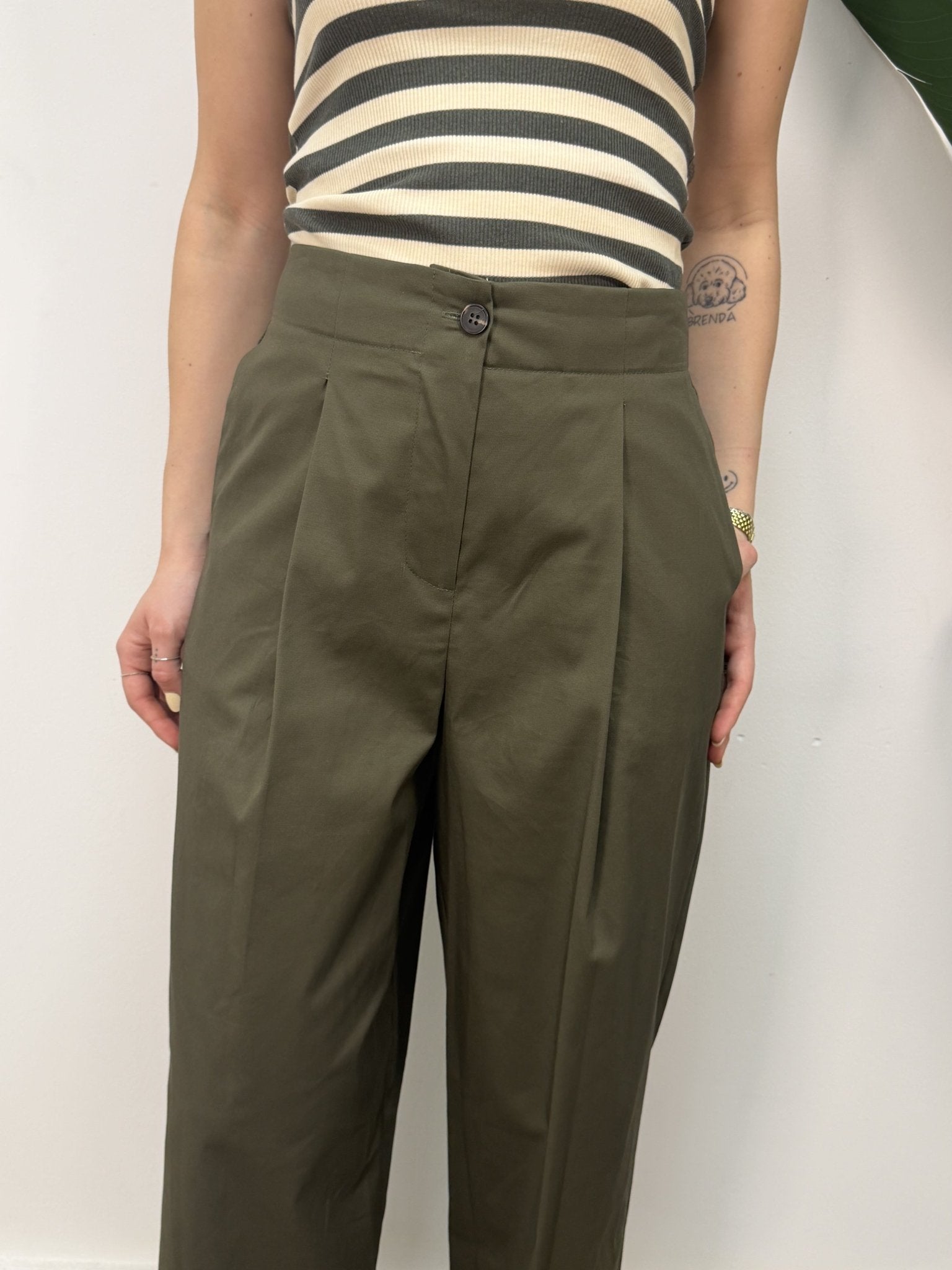 Pantalone gamba dritta in cotone Tensione In - GiuGiò | Shop online