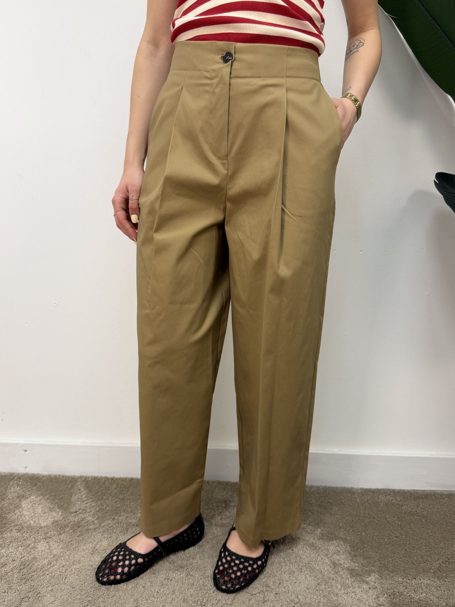 Pantalone gamba dritta in cotone Tensione In - GiuGiò | Shop online