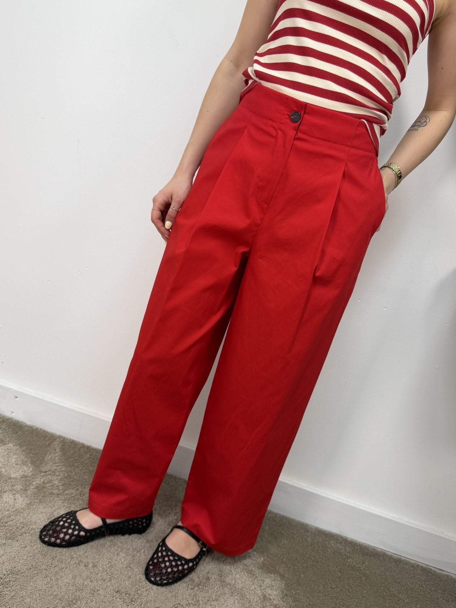 Pantalone gamba dritta in cotone Tensione In - GiuGiò | Shop online
