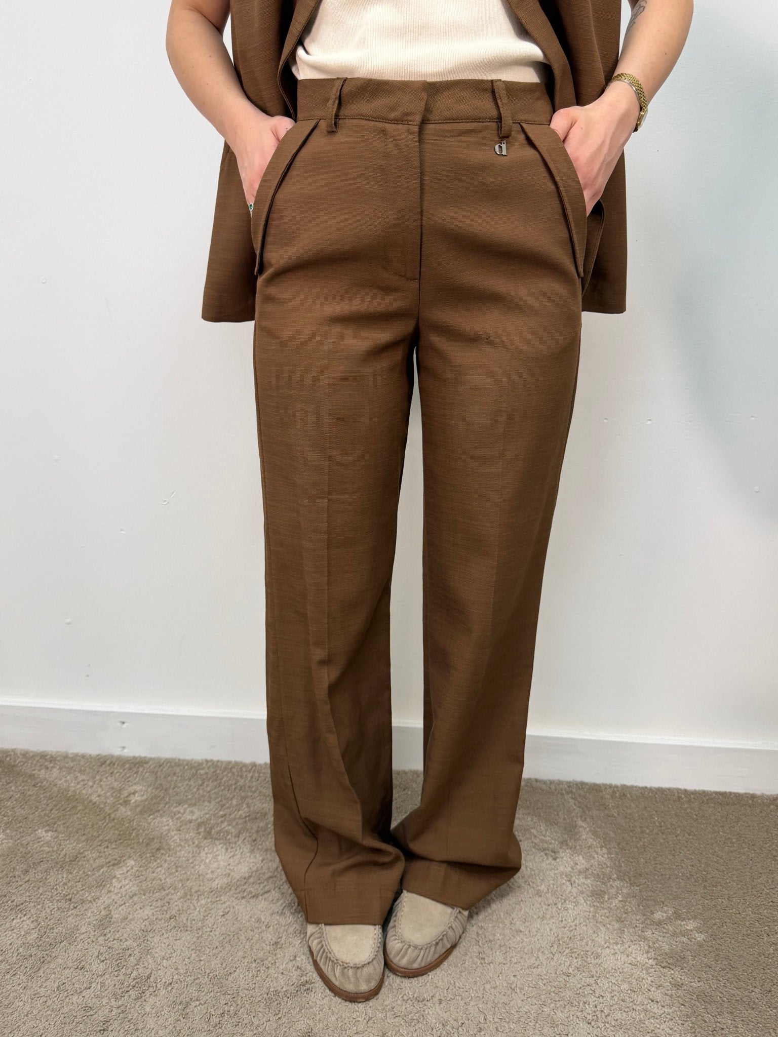 Pantalone gamba dritta in lyocell Dixie - GiuGiò | Shop online