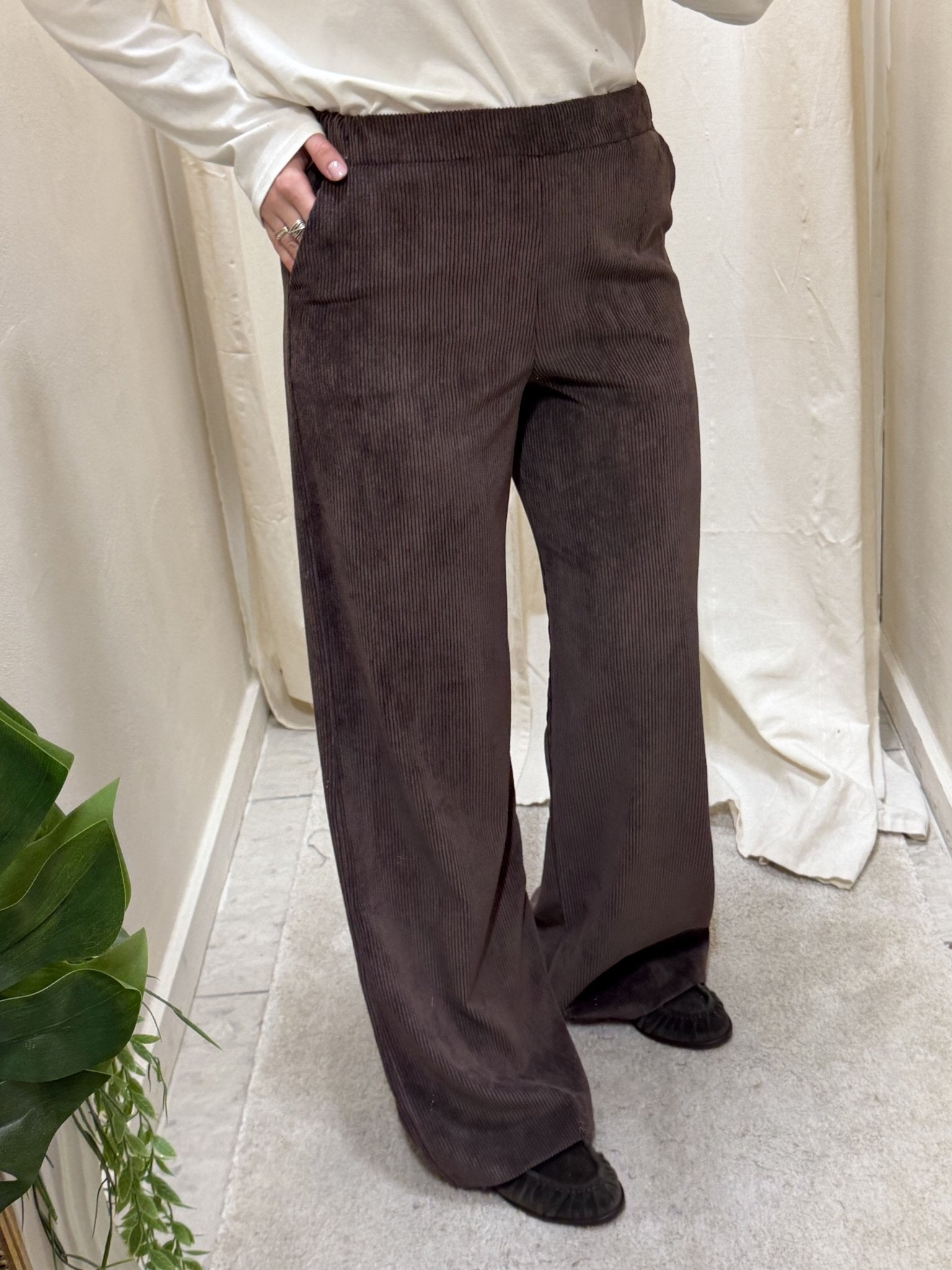 Pantalone gamba dritta in velluto rocciatore MyD - GiuGiò | Shop online