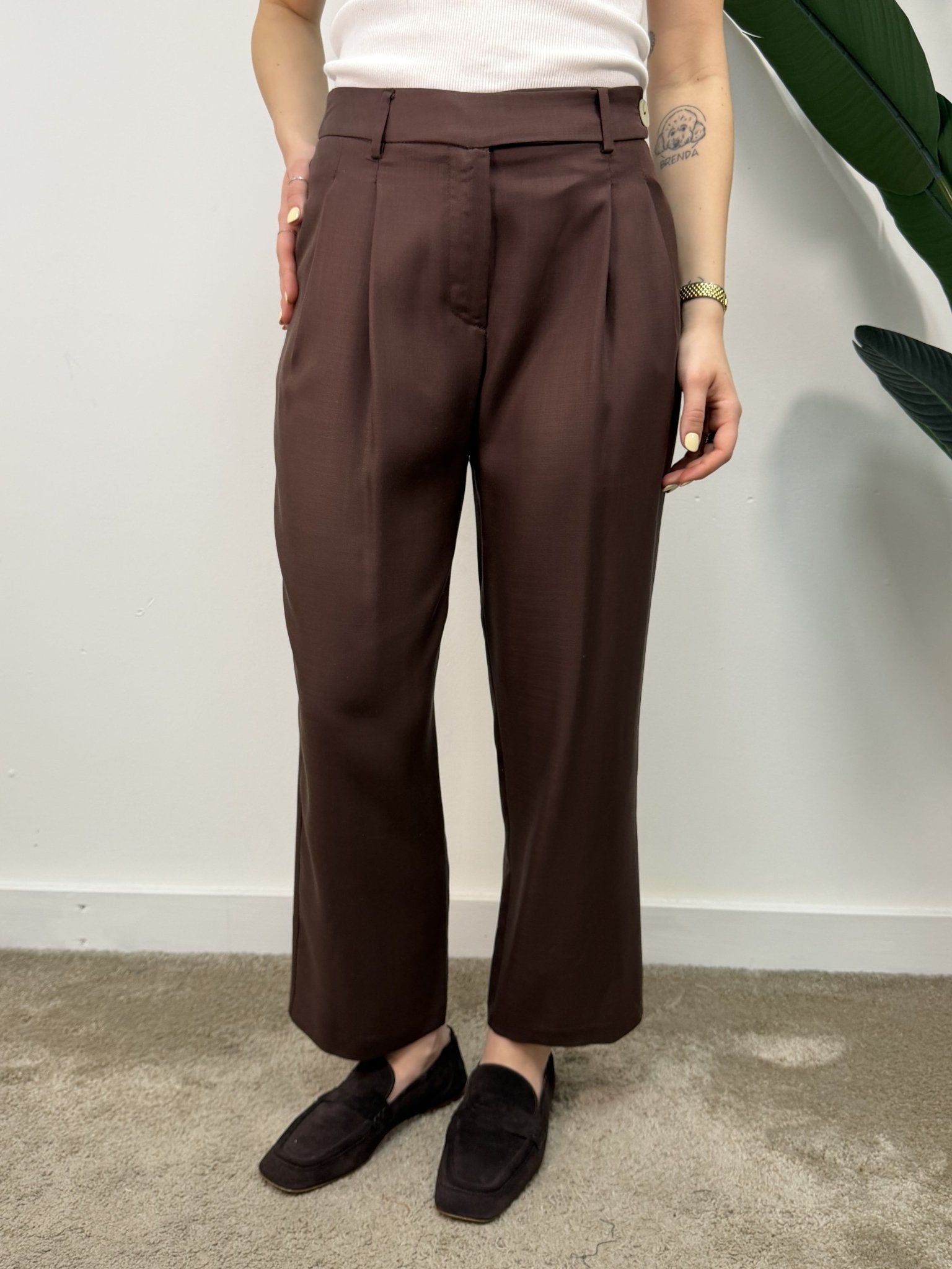 Pantalone gamba dritta lyocell MyD - GiuGiò | Shop online