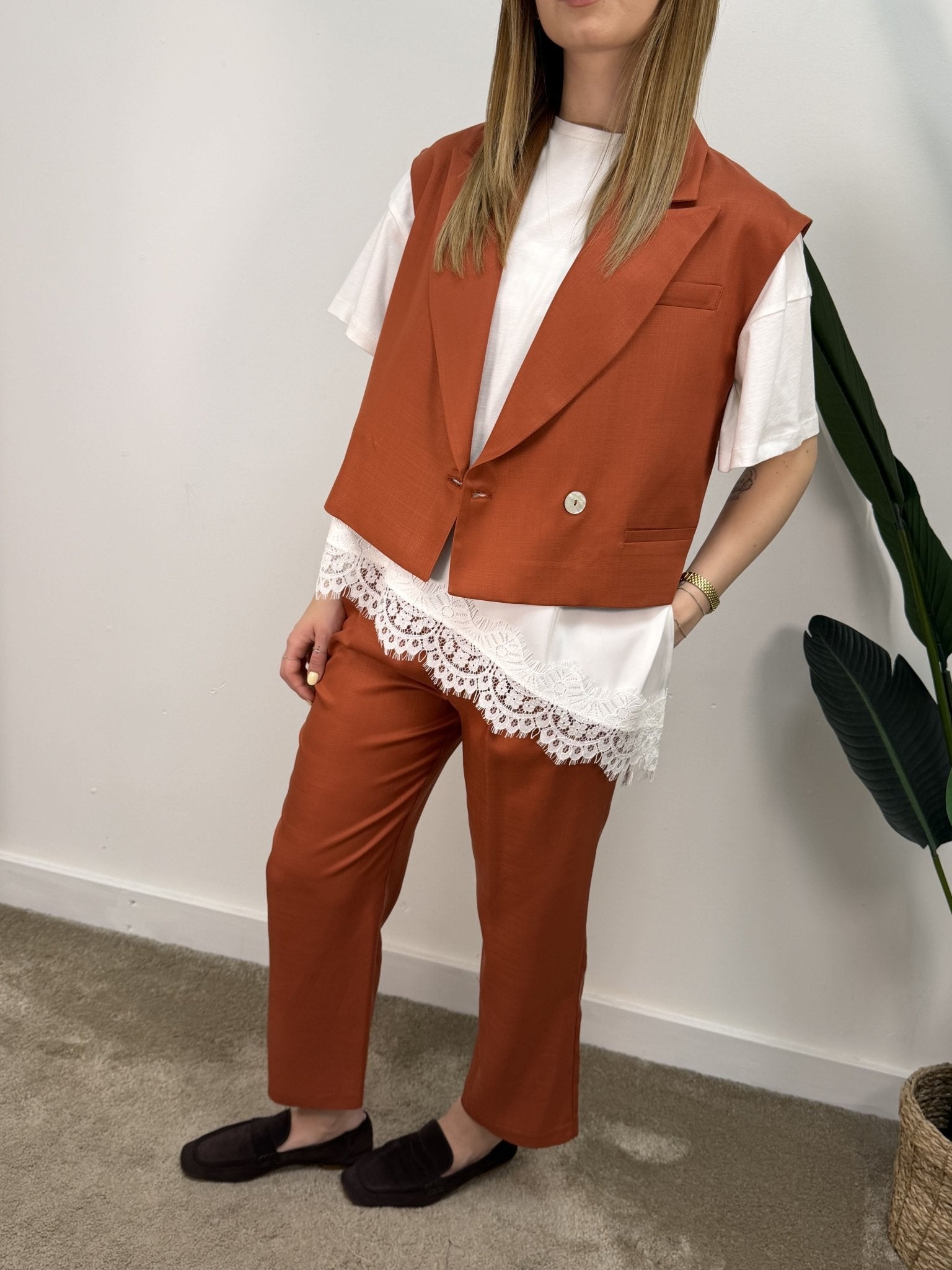 Pantalone gamba dritta lyocell MyD - GiuGiò | Shop online