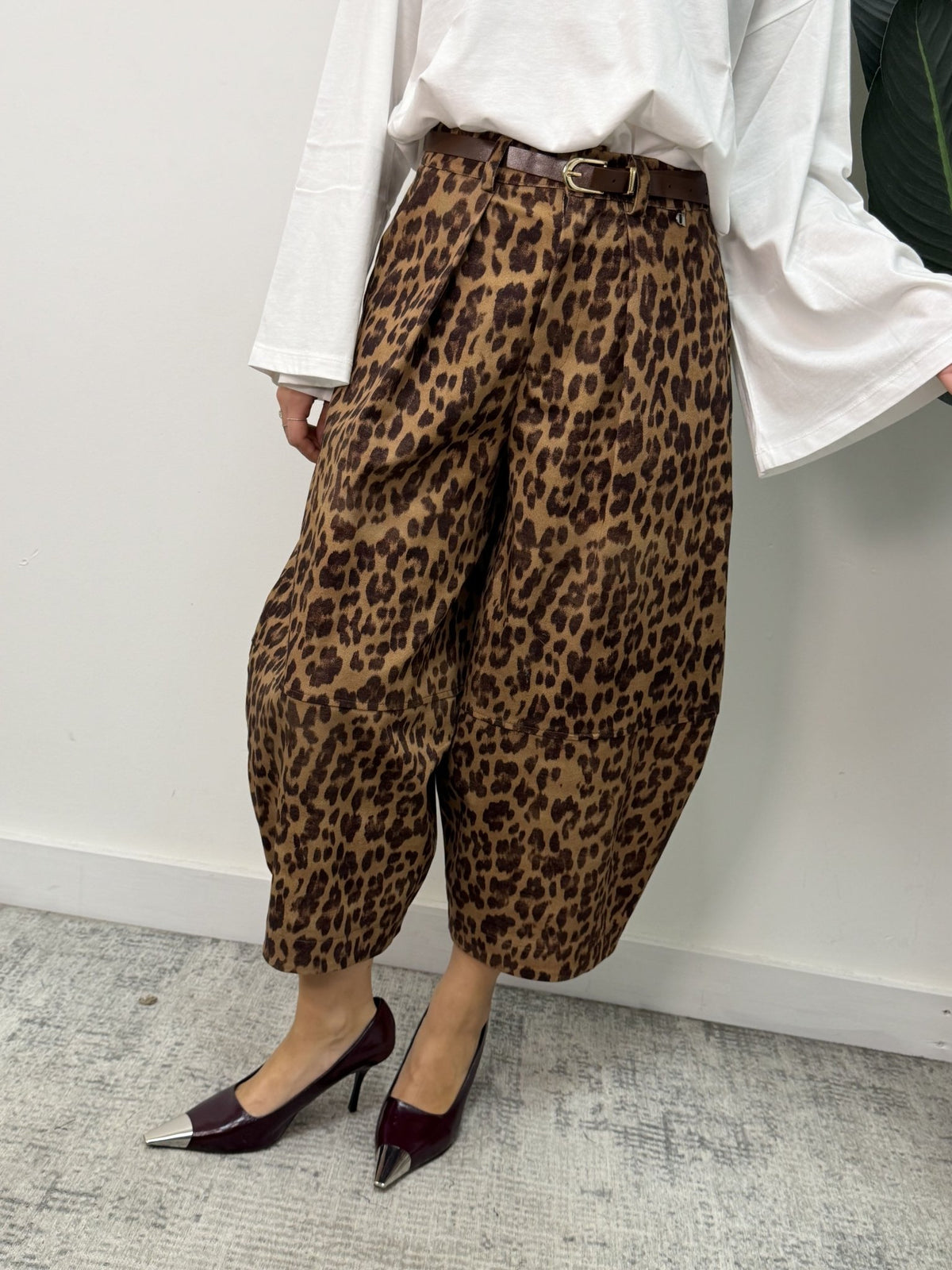 Pantalone gaucho balloon animalier Dixie - GiuGiò | Shop online