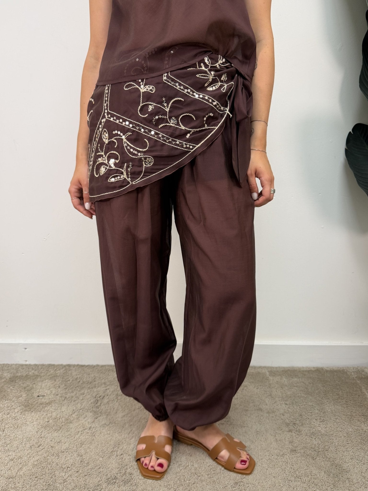 Pantalone harem con bandana ricamata HaveOne - GiuGiò | Shop online
